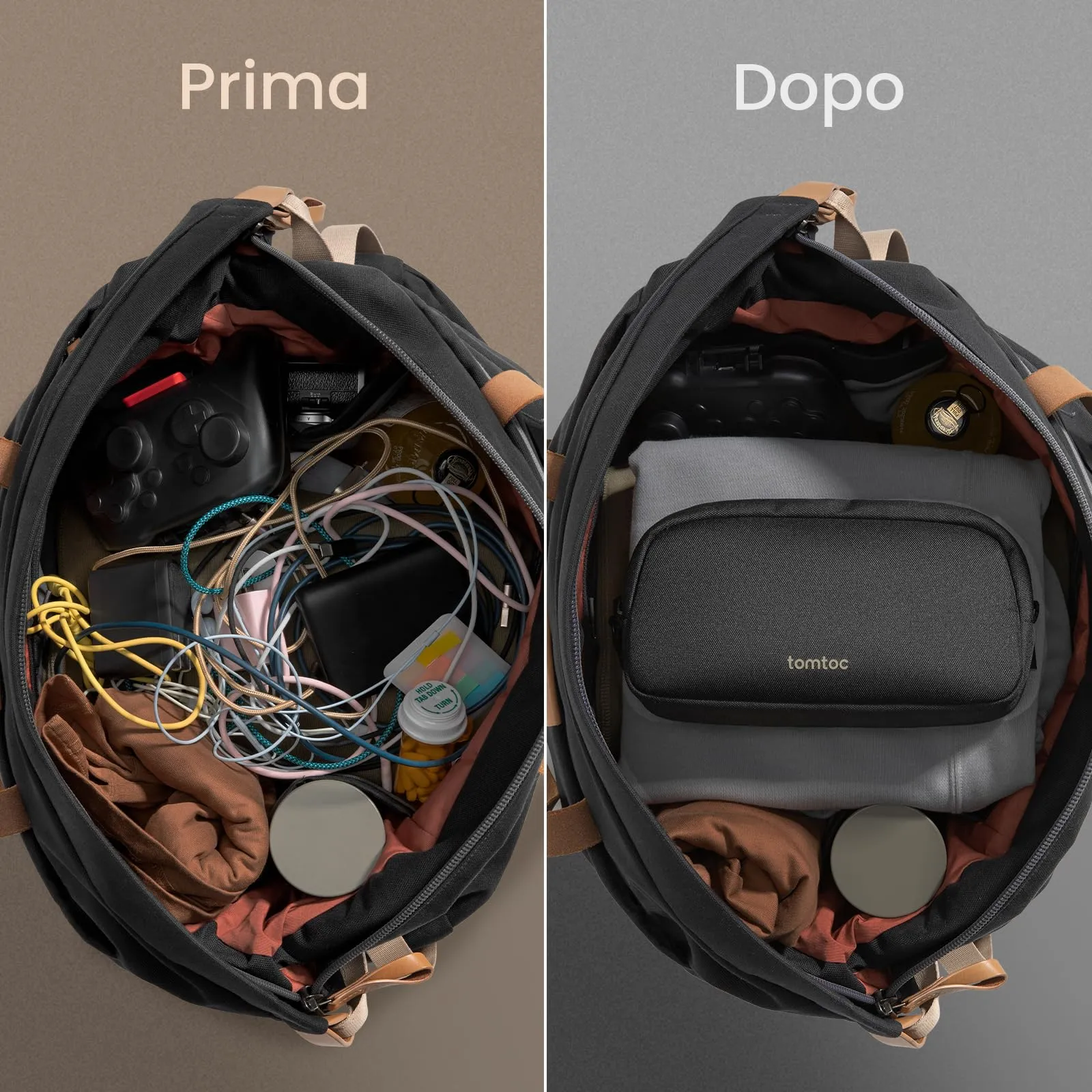 tomtoc Light-T12 Borsa Organizer Accessori Viaggio Tech Pouch - immagine 5