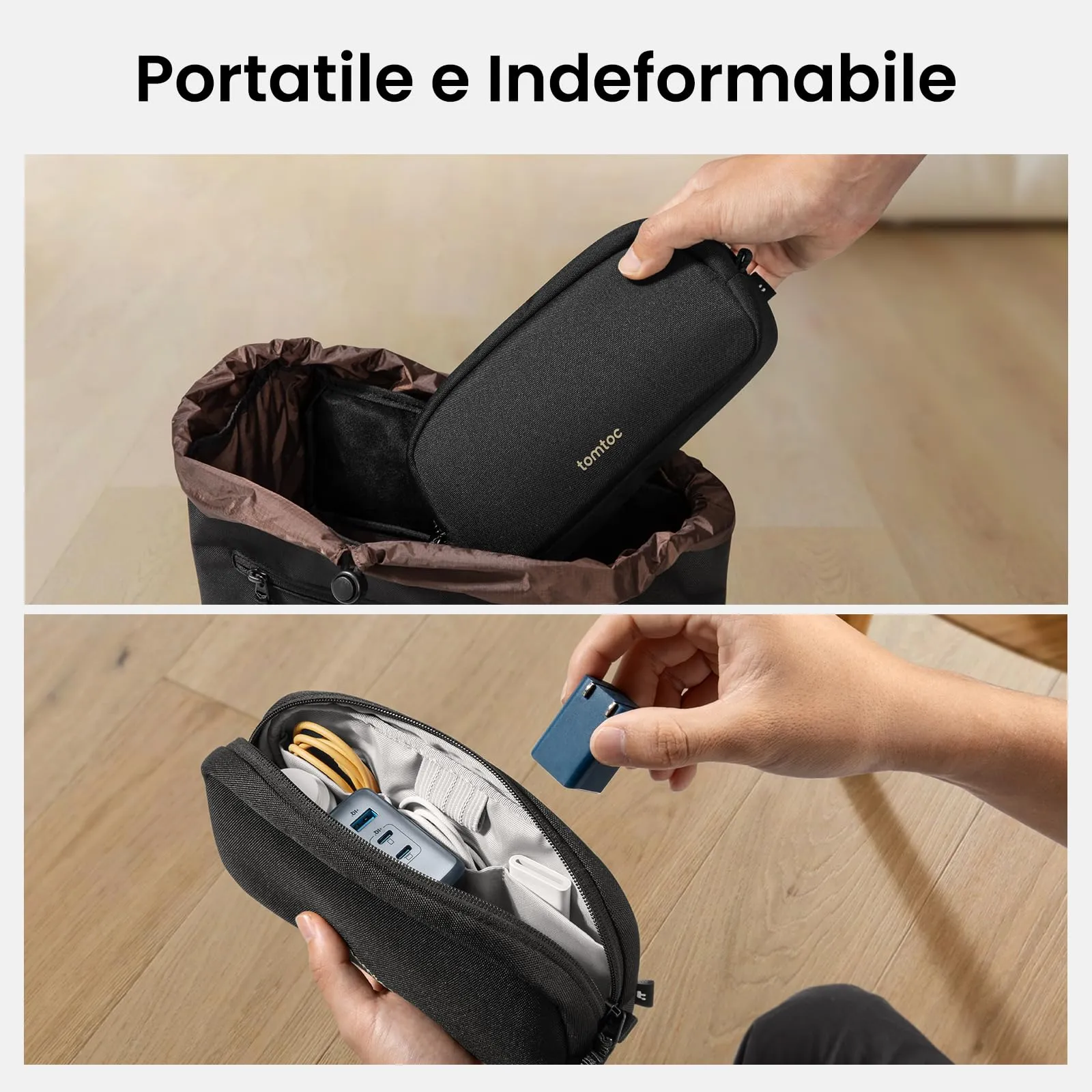 tomtoc Light-T12 Borsa Organizer Accessori Viaggio Tech Pouch - immagine 10