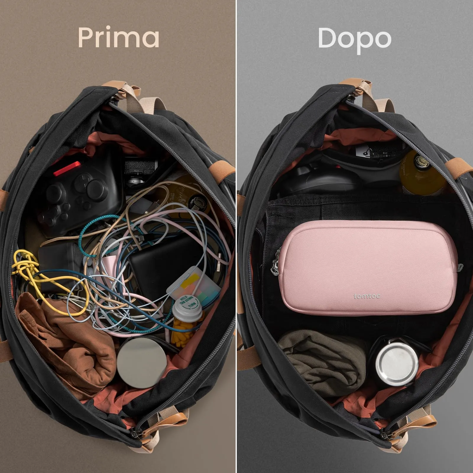 tomtoc Light-T12 Borsa Organizer Accessori Viaggio Tech Pouch - immagine 5