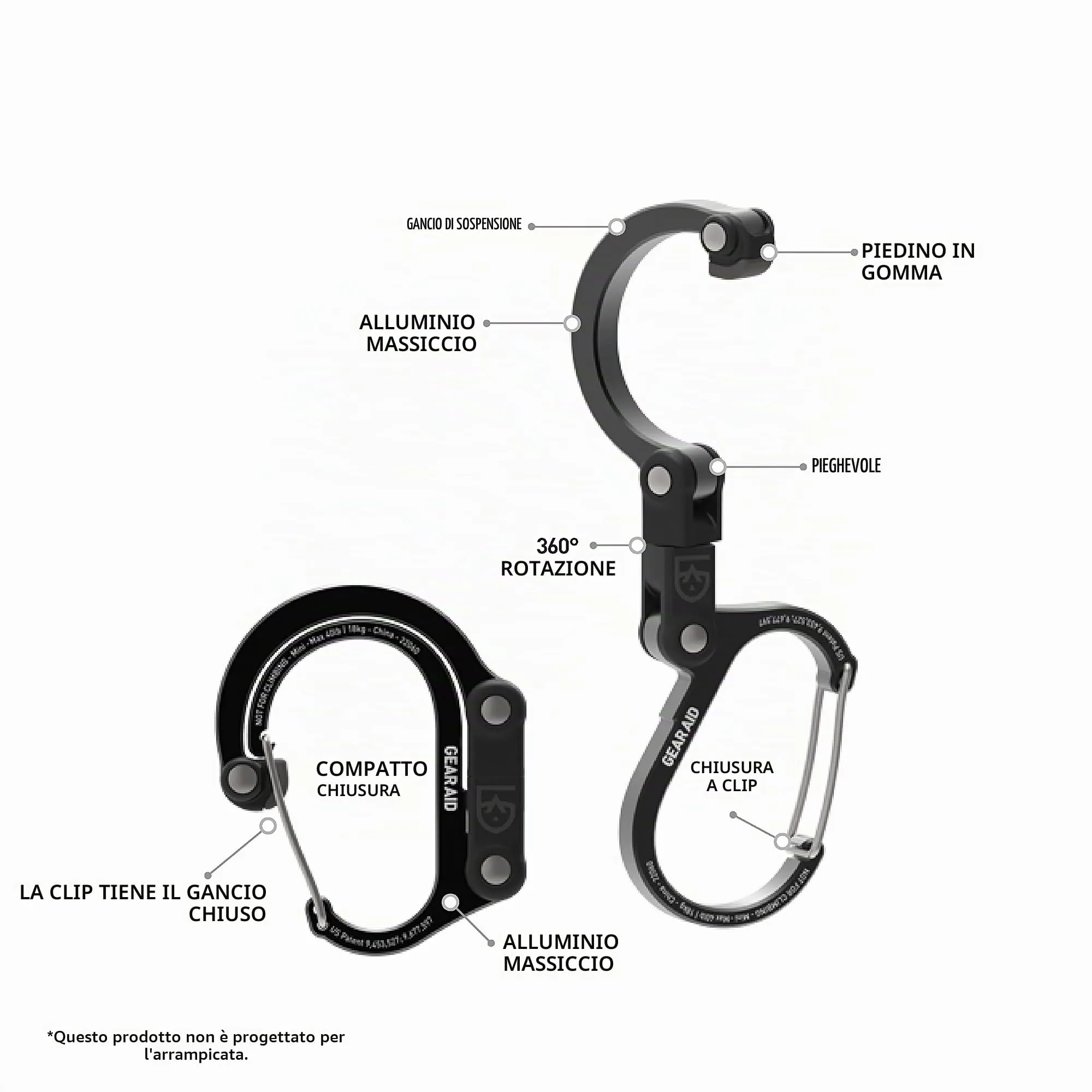 Gear Aid Heroclip Mini, Arancione - immagine 9