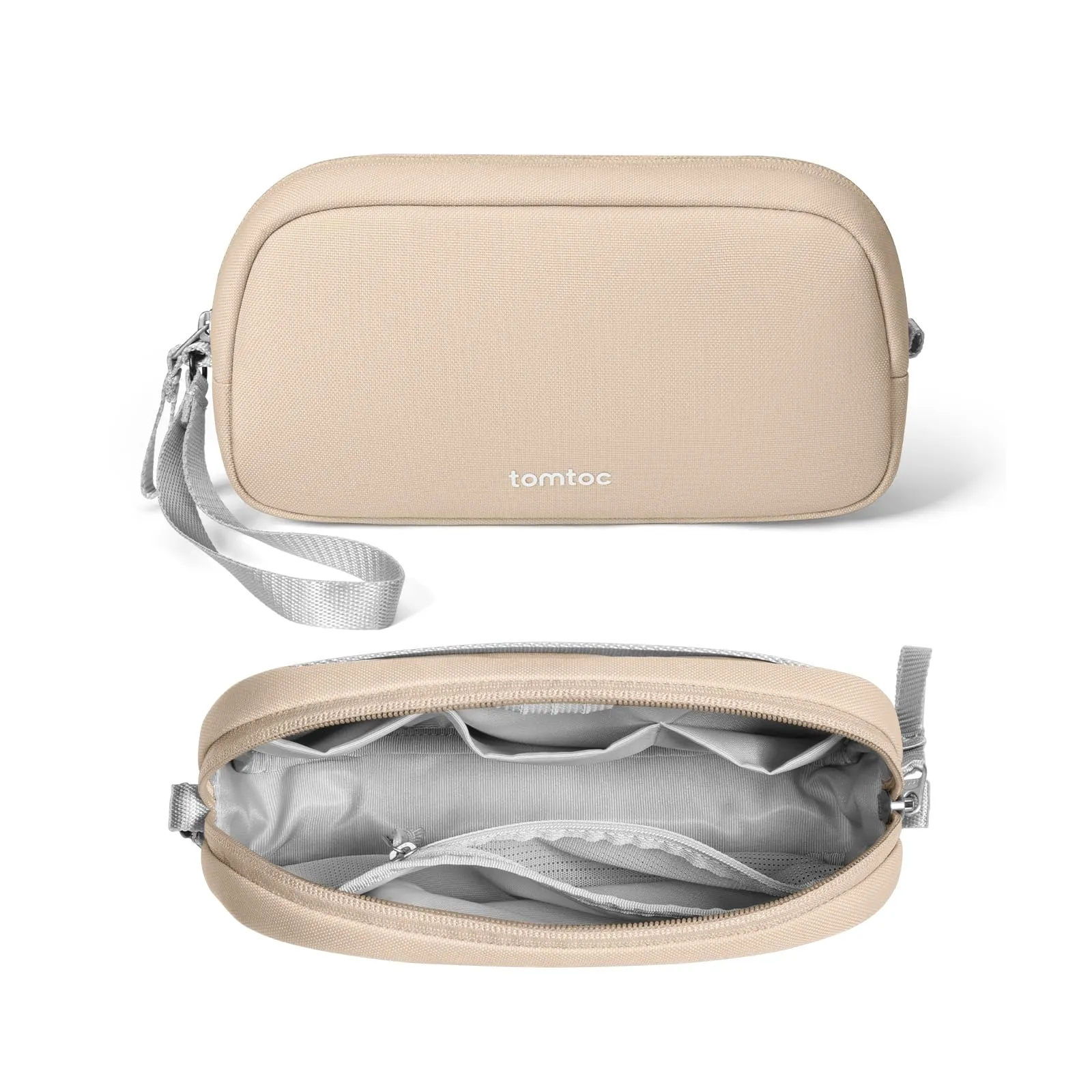 tomtoc Borsa Organizer Cavi e Accessori Viaggio Light-T12, Sabbia Naturale - immagine 1