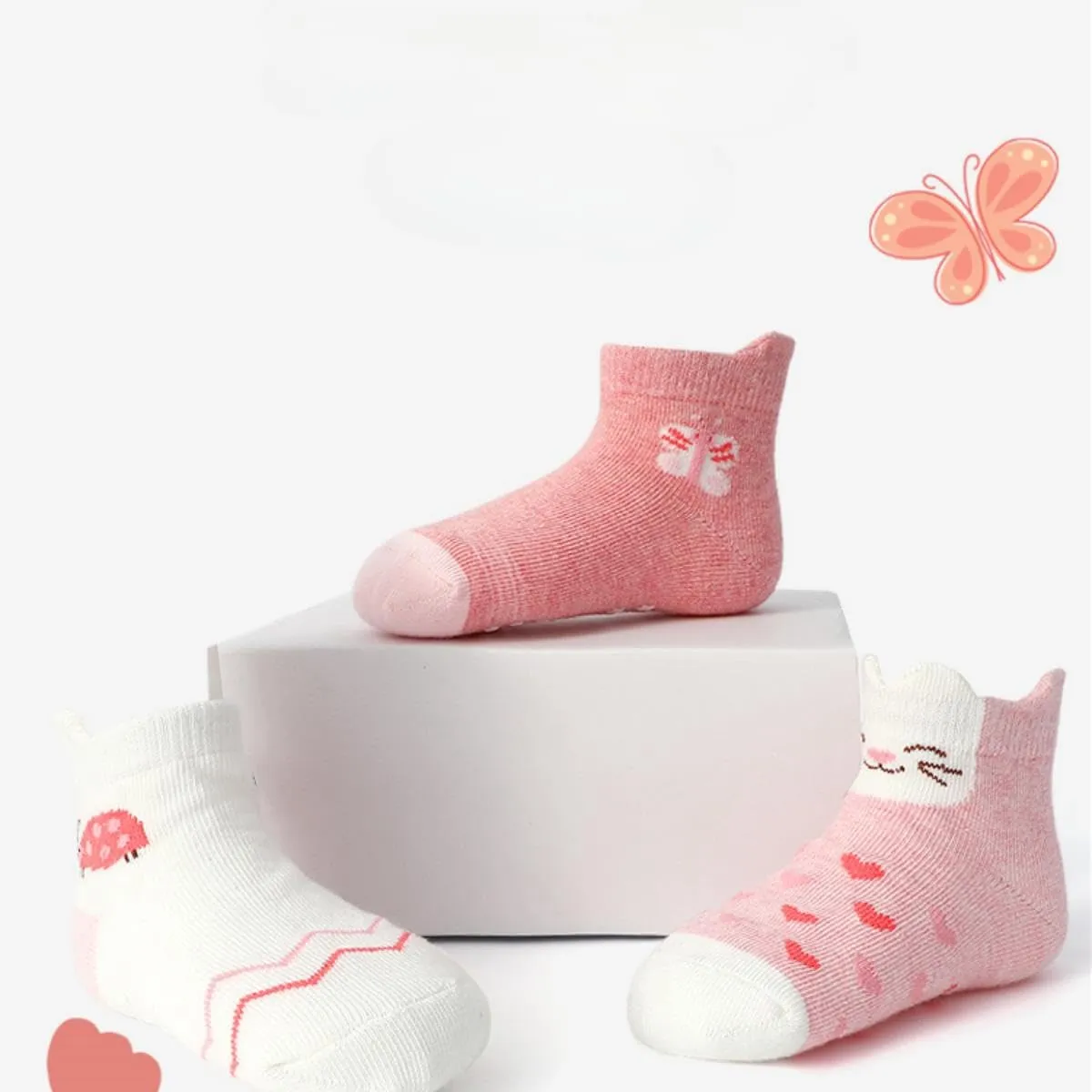 HaimoBurg Calze Antiscivolo in Cotone Traspirante per Bambini, 12 Paia - immagine 4