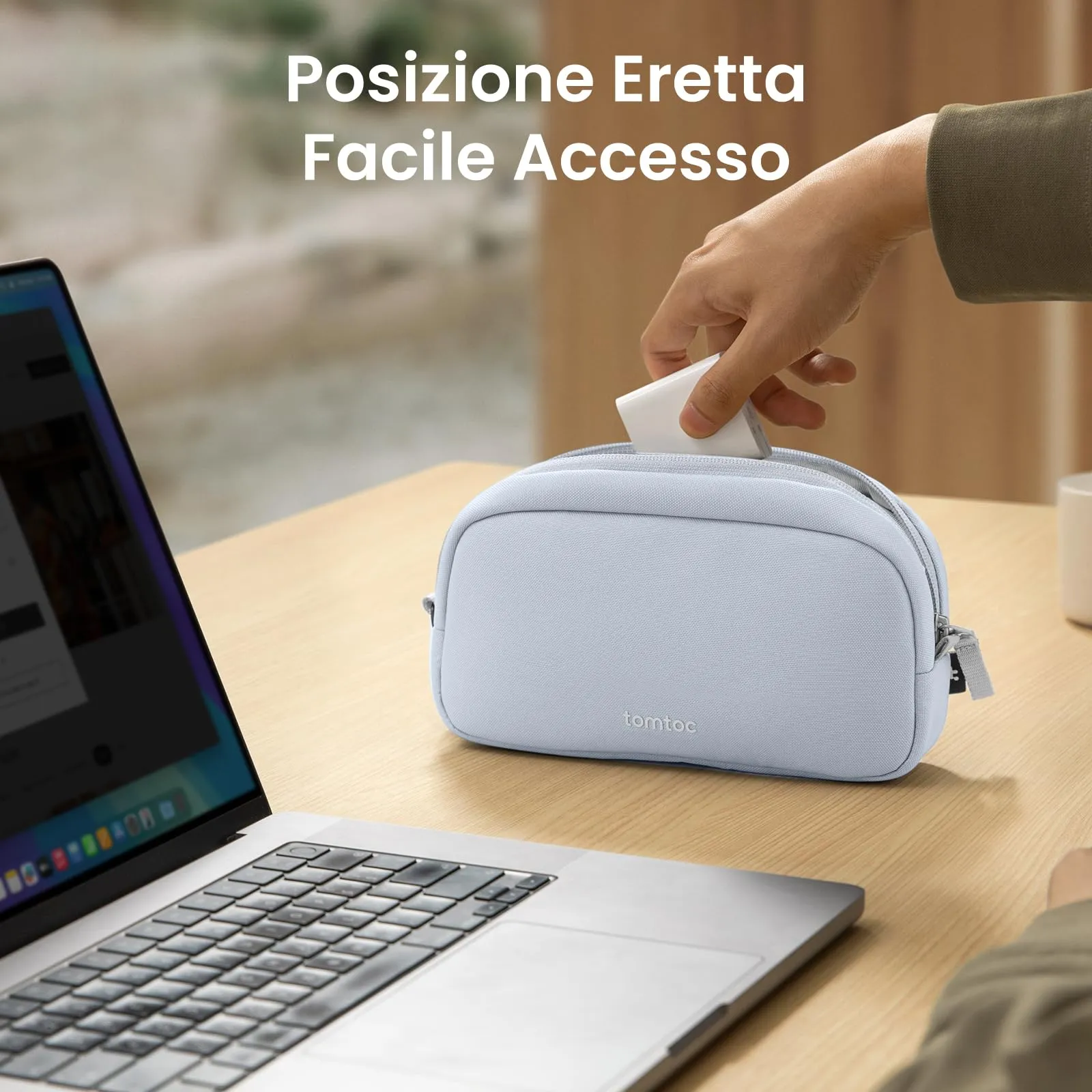 tomtoc Borsa Organizer Accessori Viaggio Tech Pouch Light-T12 - immagine 3