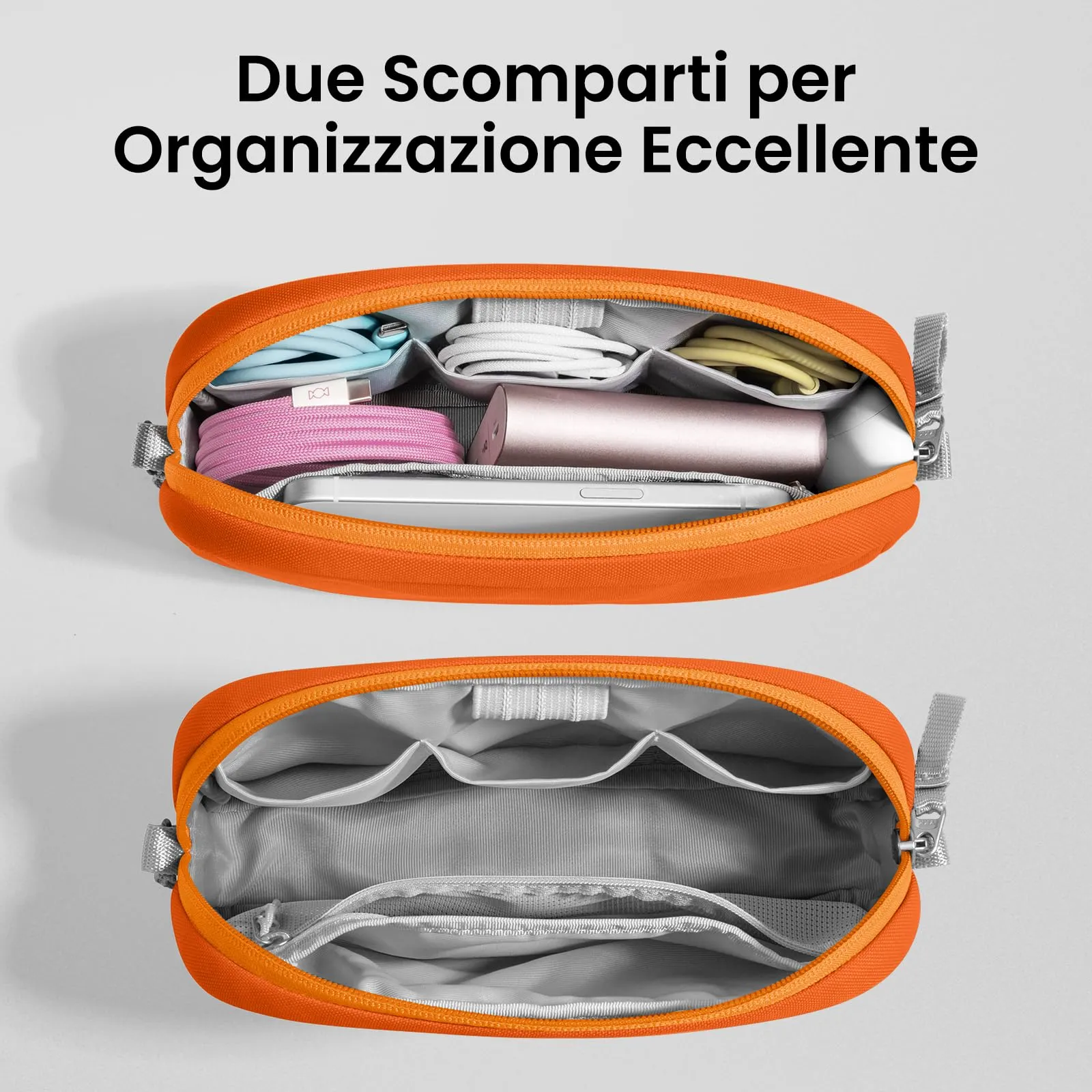 tomtoc Borsa Organizer Accessori Viaggio Light-T12, Arancione - immagine 5