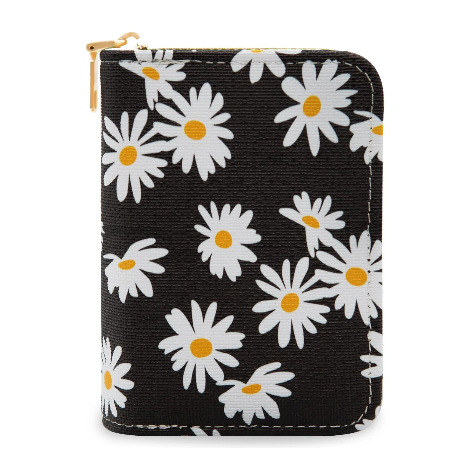LJCZKA Portafoglio Portacarte Floreale in Pelle PU con Cerniera, 9 Slot per Carte e 2 Compartimenti - immagine 1