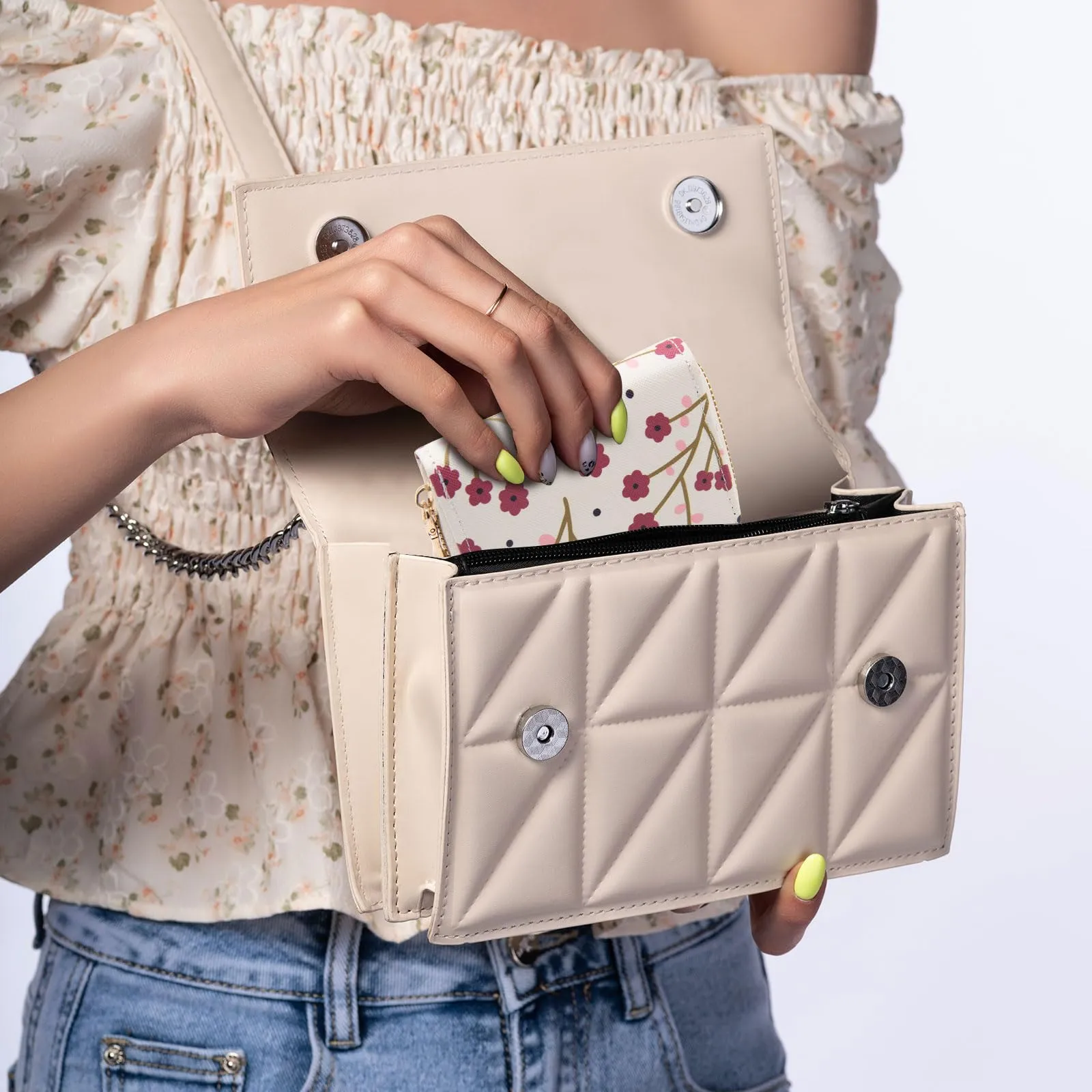 LJCZKA Porta Carte di Credito Donna RFID con Cerniera, 9 Slot per Carte e 2 Compartimenti, Prugna - immagine 4