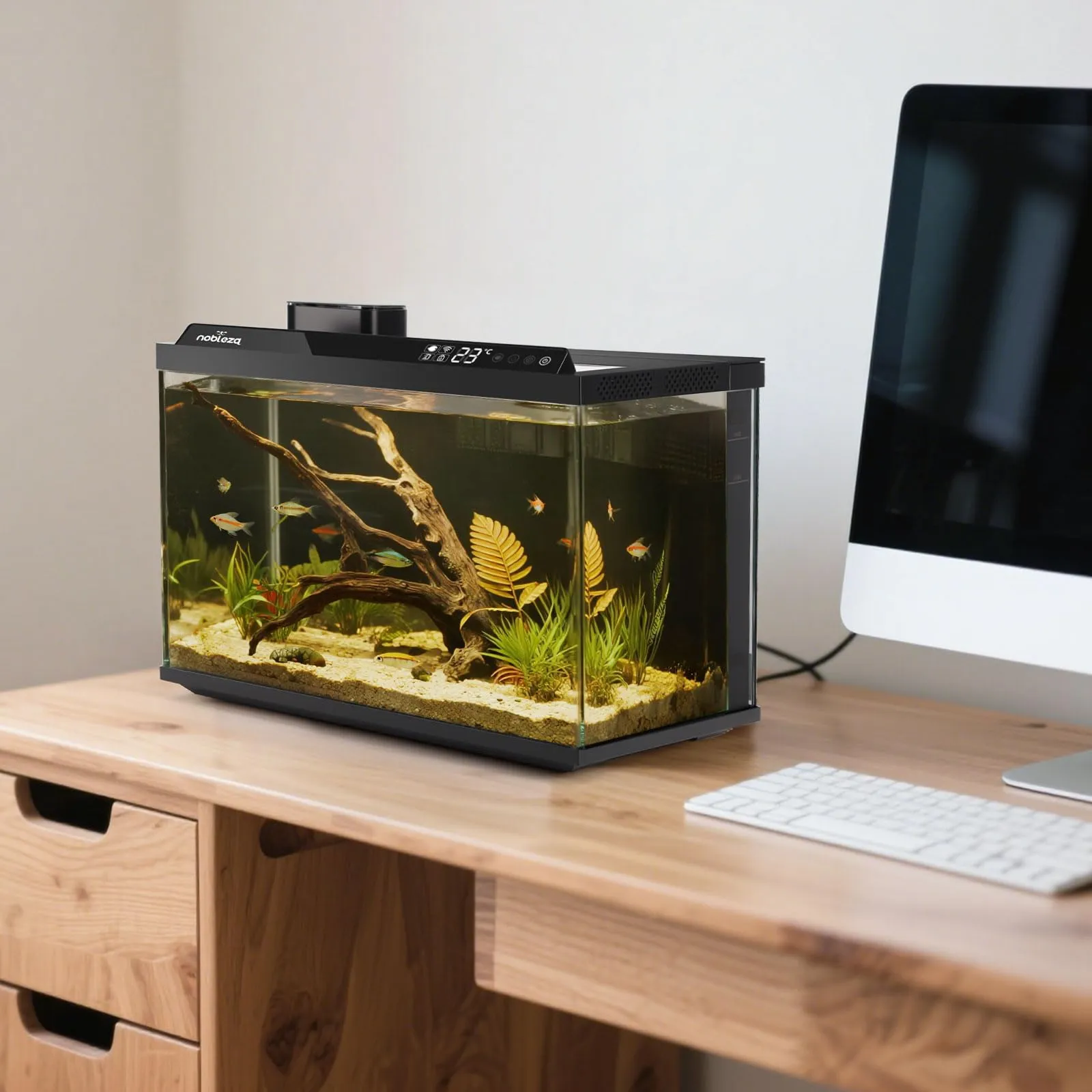 Nobleza Acquario Smart 30L Set Completo WiFi con App e Cambio Acqua Rapido - immagine 10