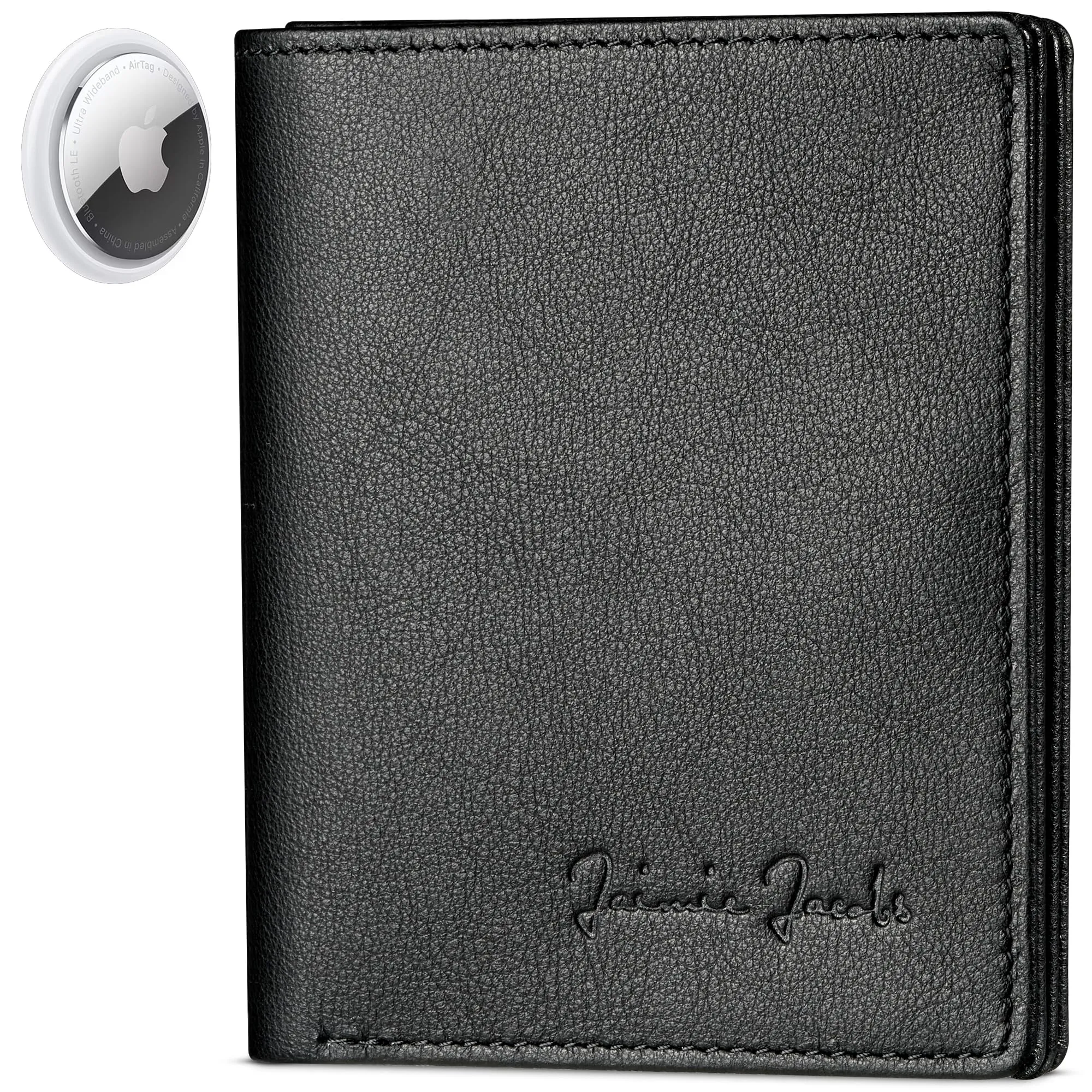 Jaimie Jacobs Slimstar AirTag Edition Portafoglio Sottile in Pelle Verticale (Nero) - immagine 1