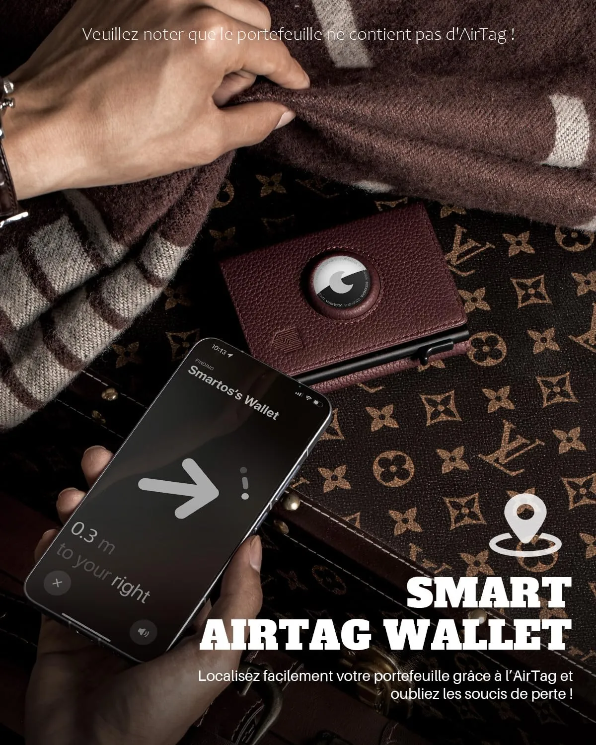 DODENSHA MagSnap Pepple Airtag Smart Wallet for Men with Coin Pocket and Credit Card Holder - immagine 7