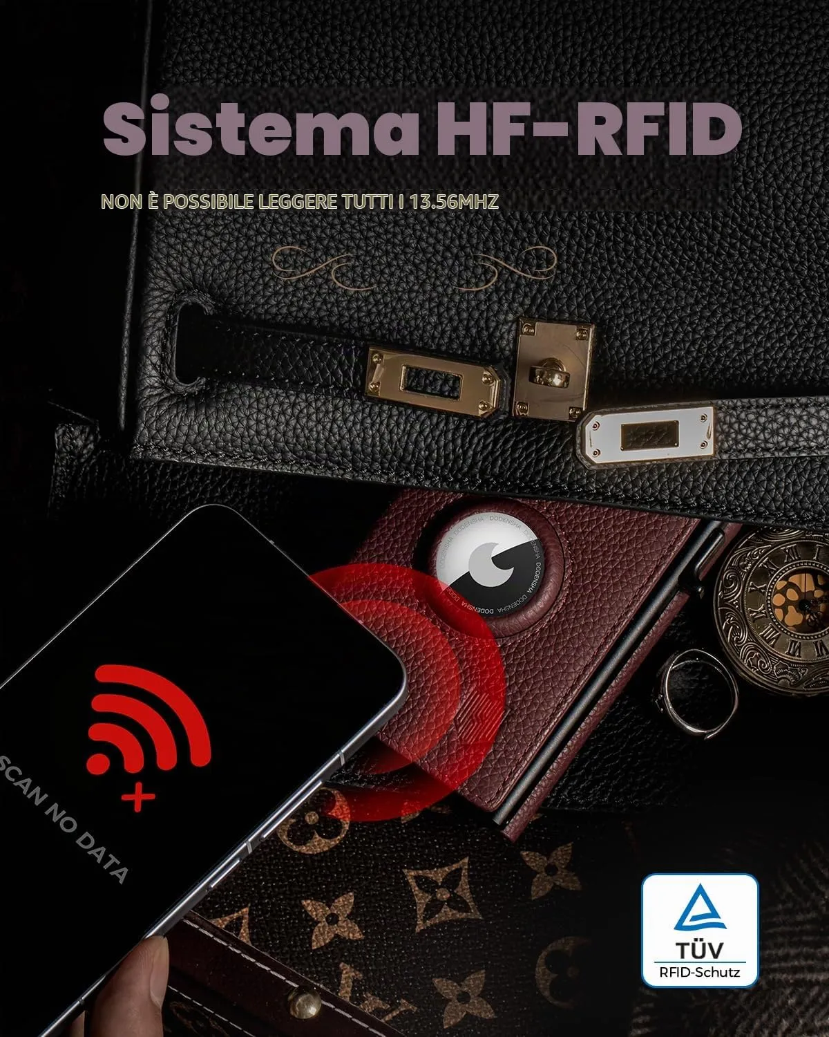 DODENSHA MagSnap Pepple Airtag Smart Wallet for Men with Coin Pocket and Credit Card Holder - immagine 8