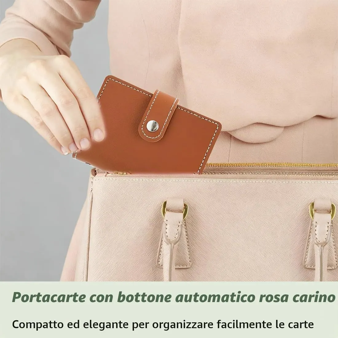 JEYORZY Porta Carte di Credito in Pelle con 26 Custodie Protettive, Marrone - immagine 6