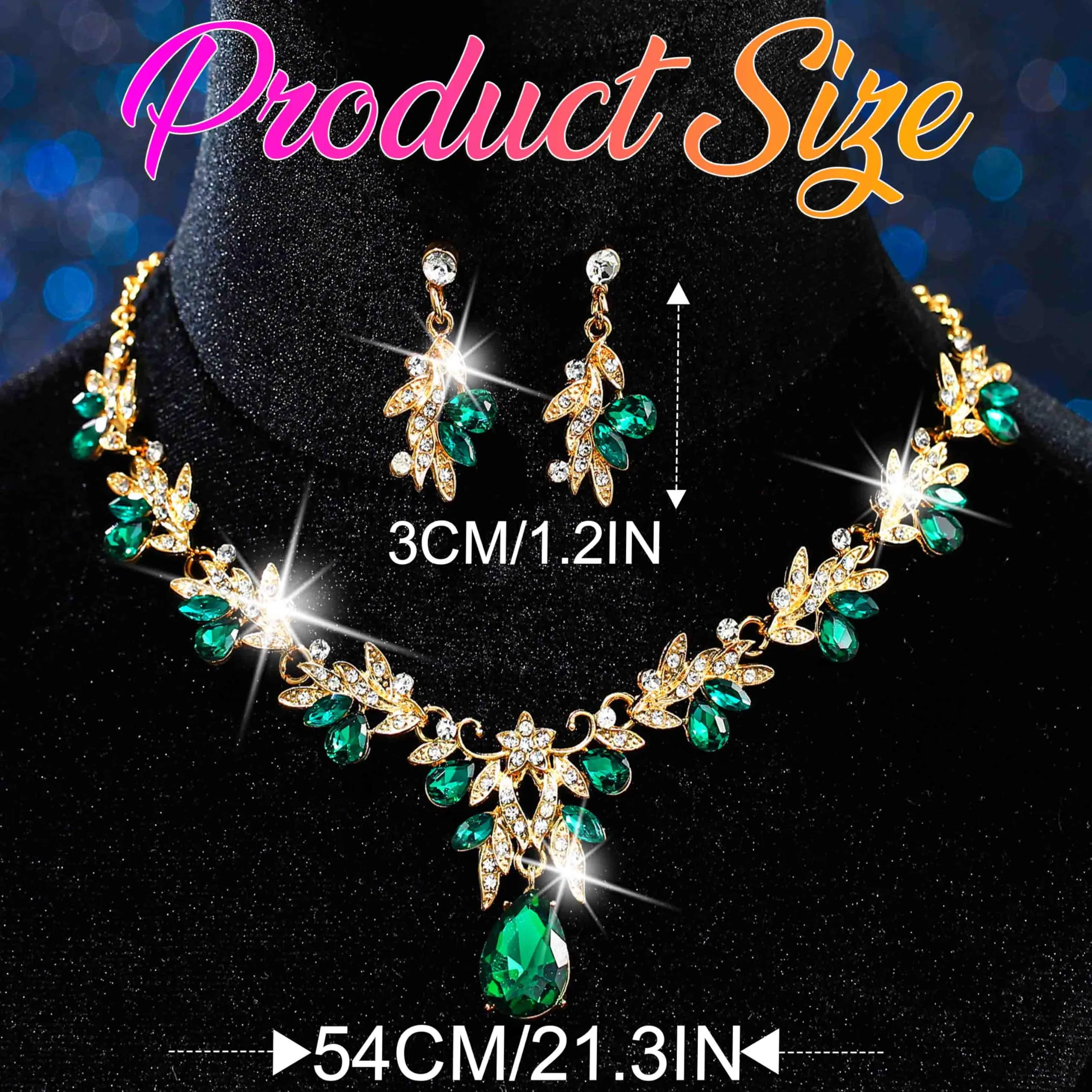 Fashband Set di gioielli da sposa in cristallo con collana e orecchini, Perla sintetica - immagine 3