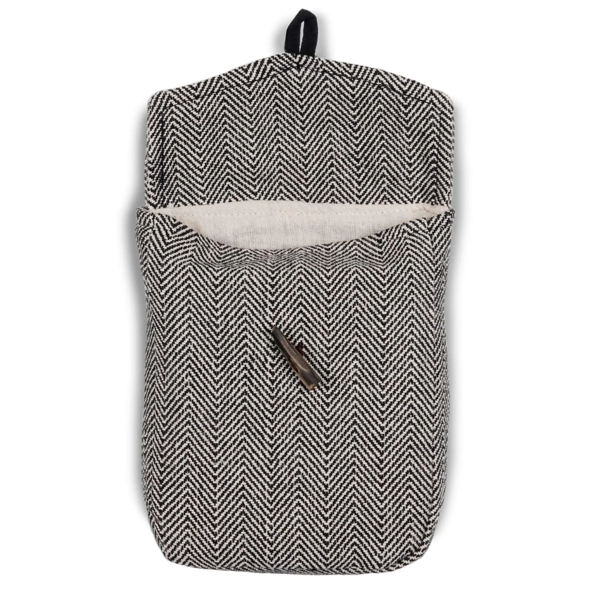 HEMAD Borsa Medievale in Cotone Marsupio Modello Widia, Nero-Amarillento, Taglia Unica - immagine 8