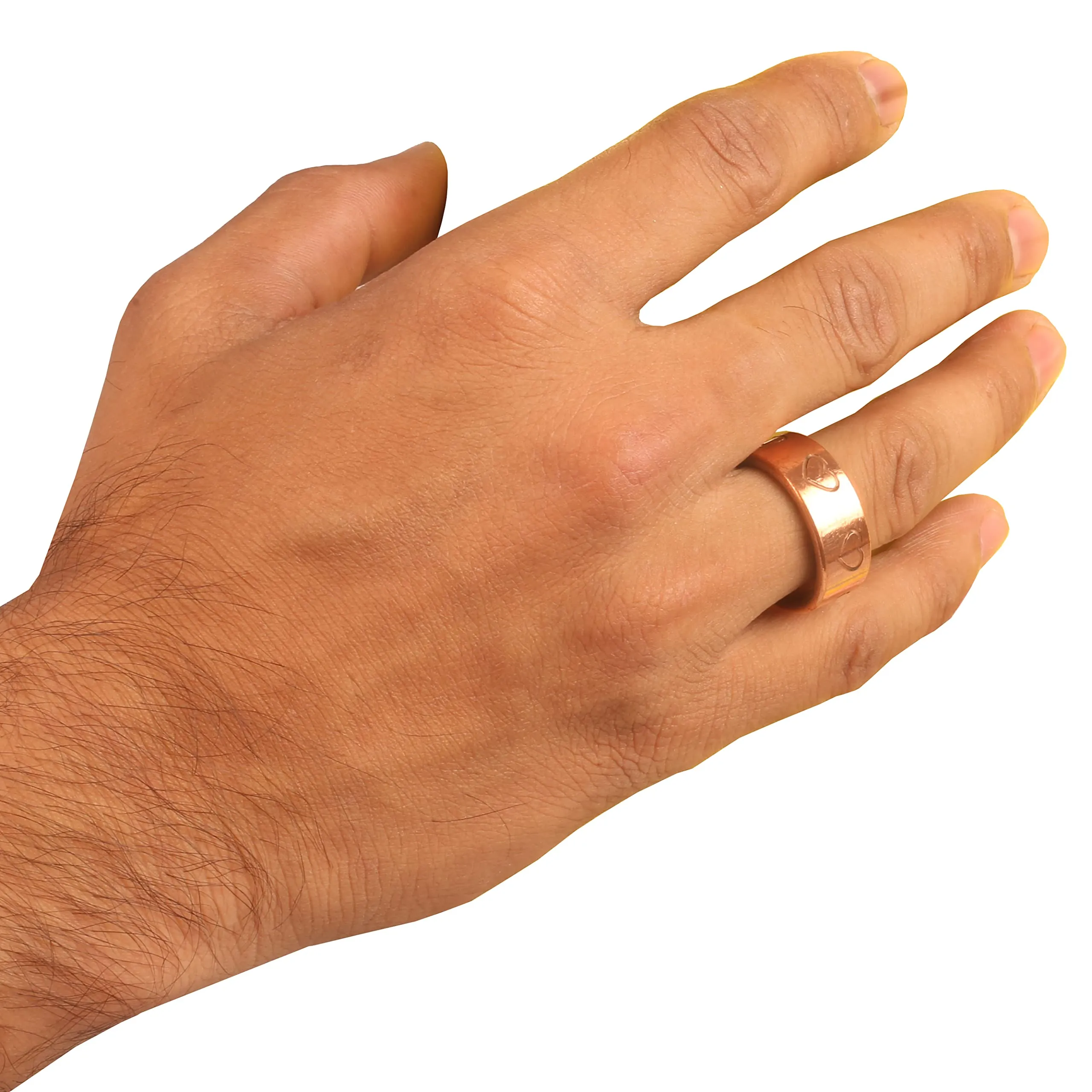 Touchstone Anello Magnetico a Forma di Cuore in Rame Puro Regolabile - immagine 2