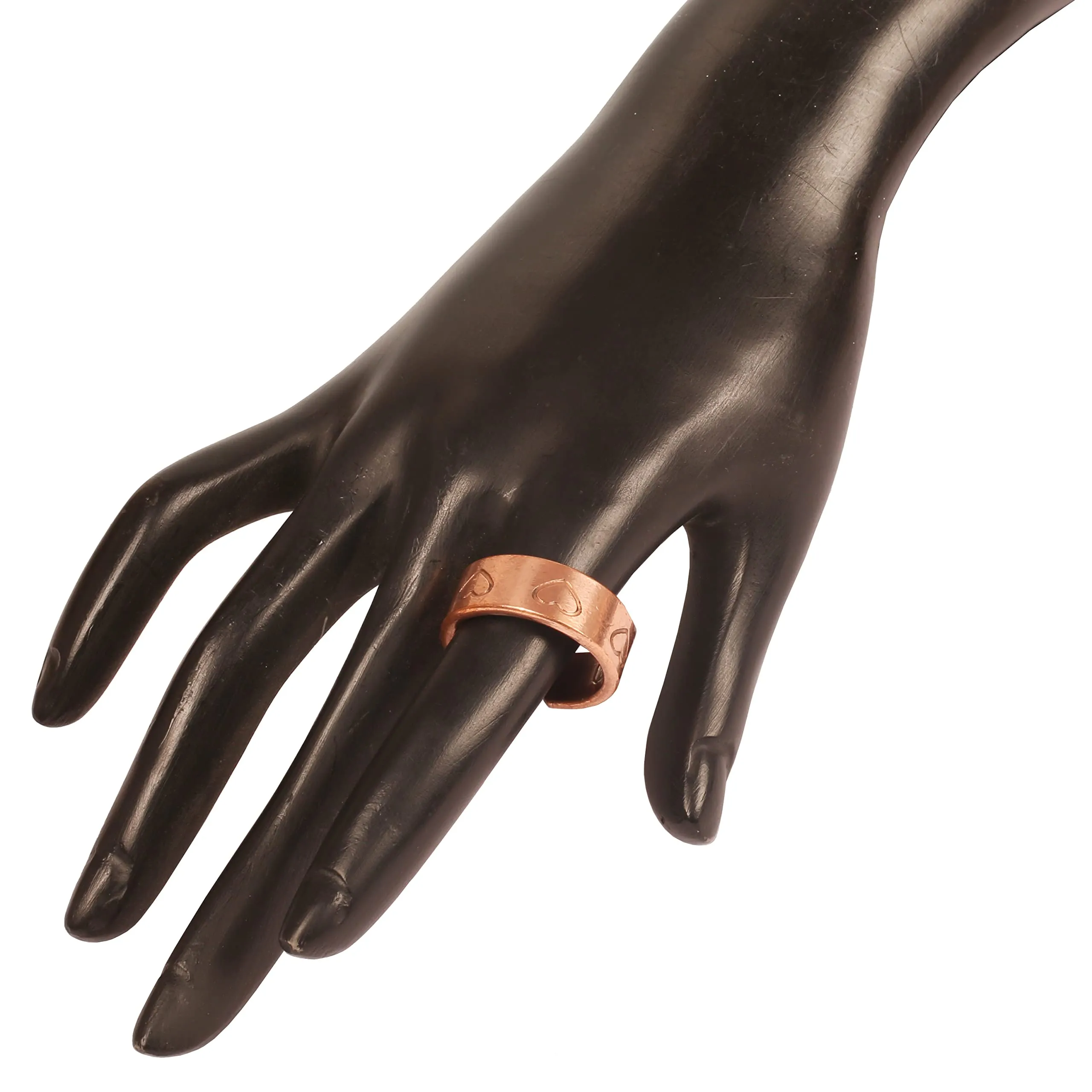 Touchstone Anello Magnetico a Forma di Cuore in Rame Puro Regolabile - immagine 7