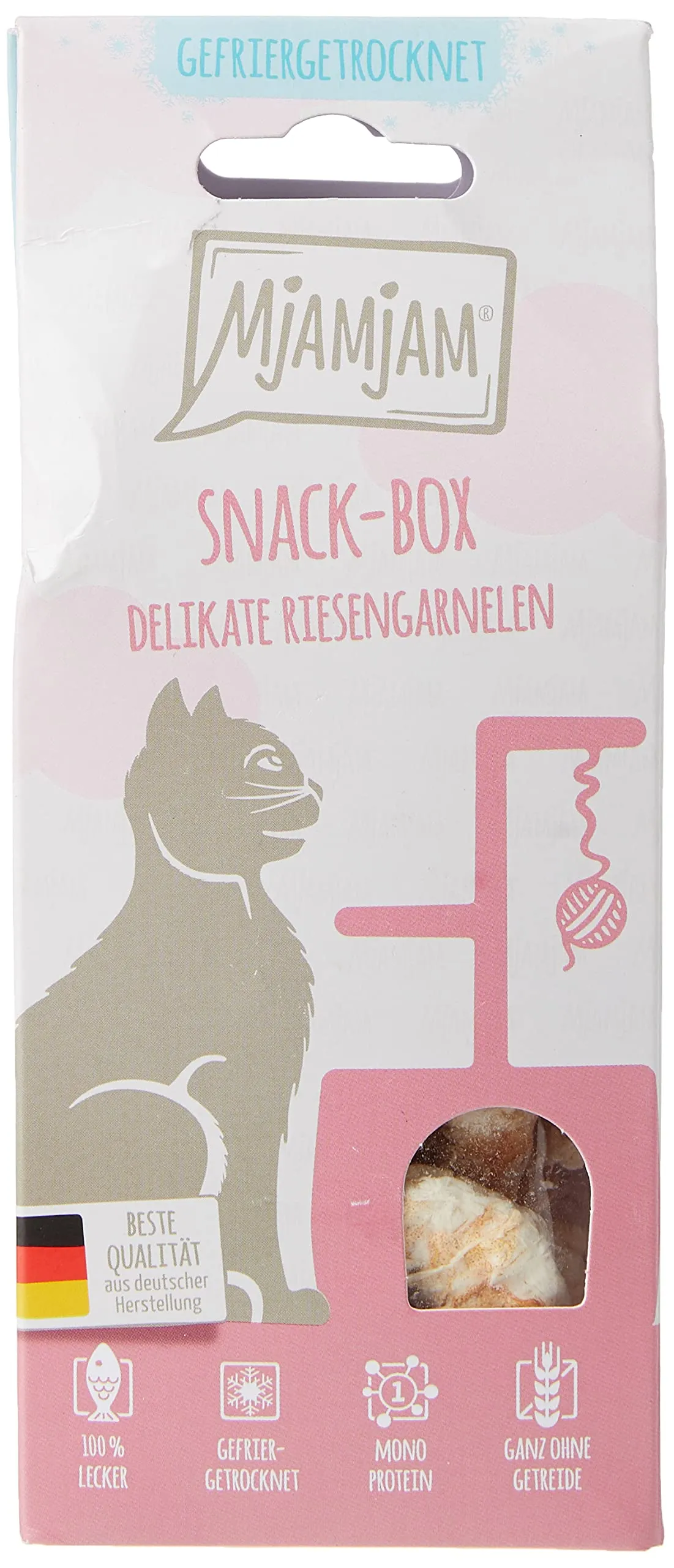 MjAMjAM Snackbox per Gatti, Gamberi, 25 g - immagine 1