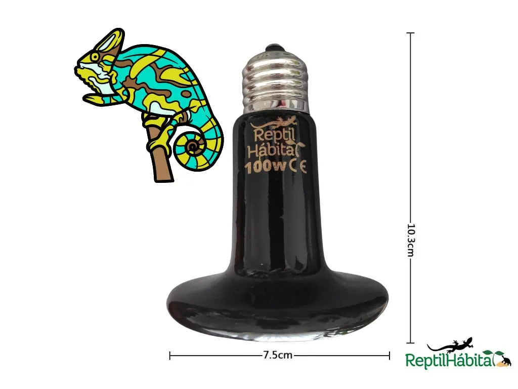 ReptilHábitat Lampada Riscaldante a Infrarossi per Rettili e Pulcini 100W - immagine 5