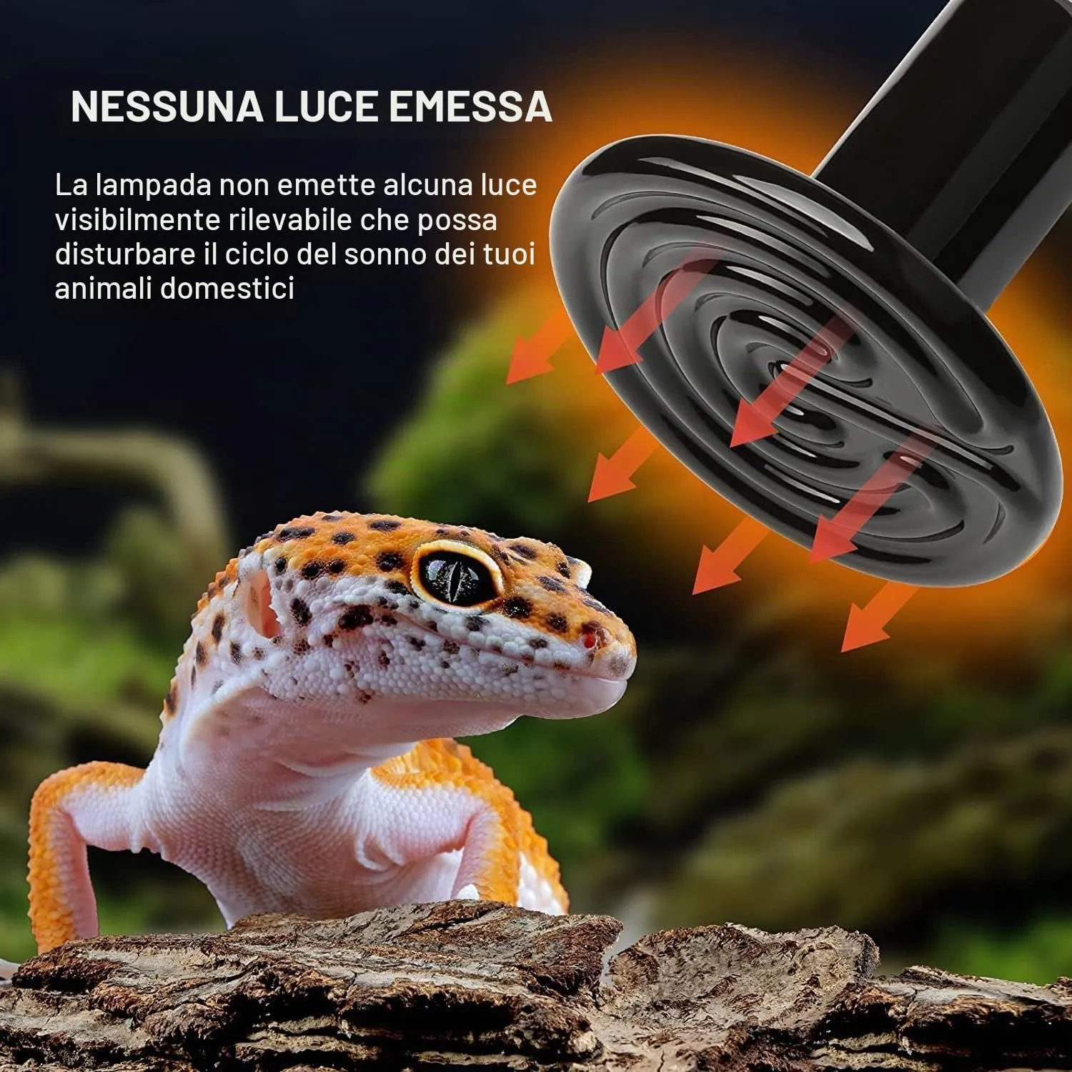ReptilHábitat Lampada Riscaldante a Infrarossi per Rettili e Pulcini, 50W - immagine 2