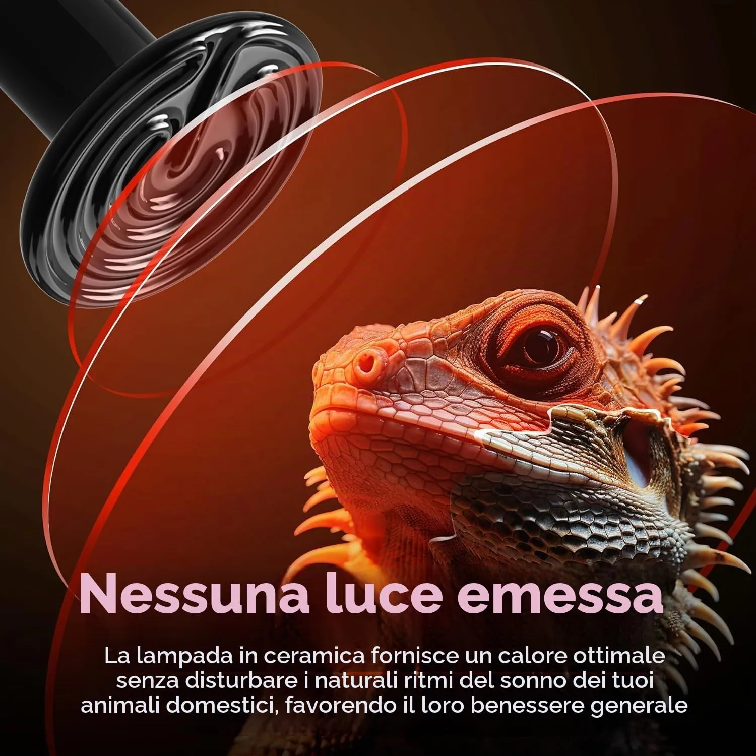 ReptilHábitat Lampada Riscaldante a Infrarossi per Rettili e Pulcini, 50W - immagine 6