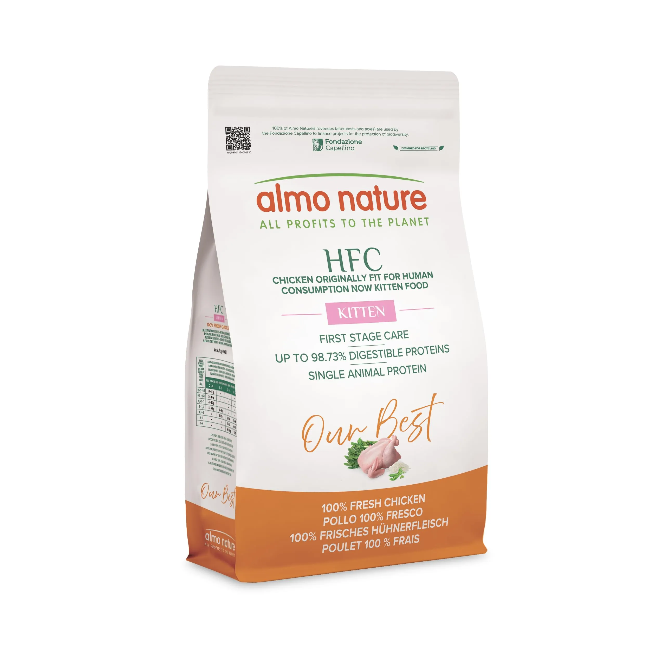 Almo Nature HFC Our Best Kitten Croccantini per Gattini Pollo Fresco Monoproteico Senza Glutine 1,2kg - immagine 1