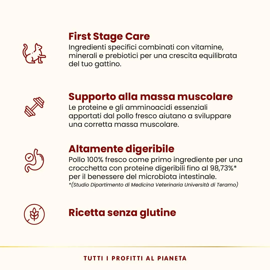 Almo Nature HFC Our Best Kitten Croccantini per Gattini Pollo Fresco Monoproteico Senza Glutine 1,2kg - immagine 2