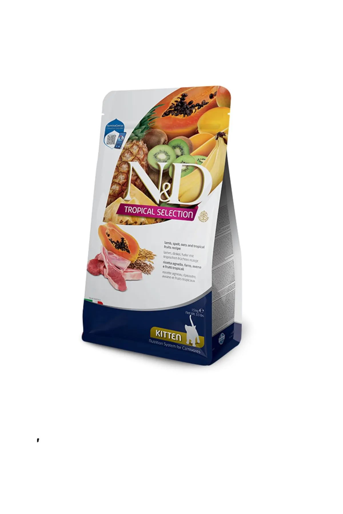 N&D Tropical Selection Agnello & Frutti Tropicali Gatto Kitten, 1,5kg - immagine 1