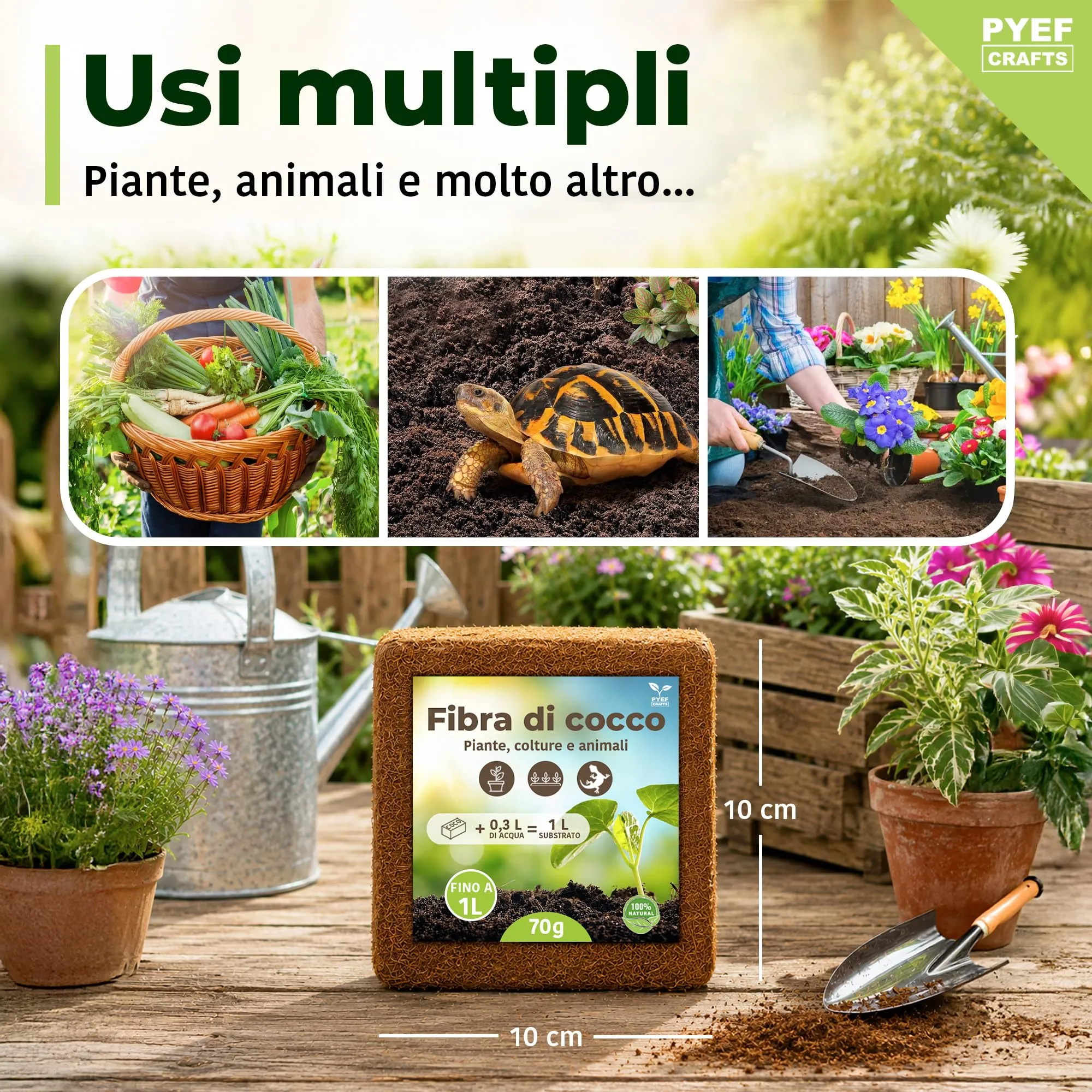 PYEF CRAFTS Fibra di Cocco per Piante e Rettili (1L) - immagine 4