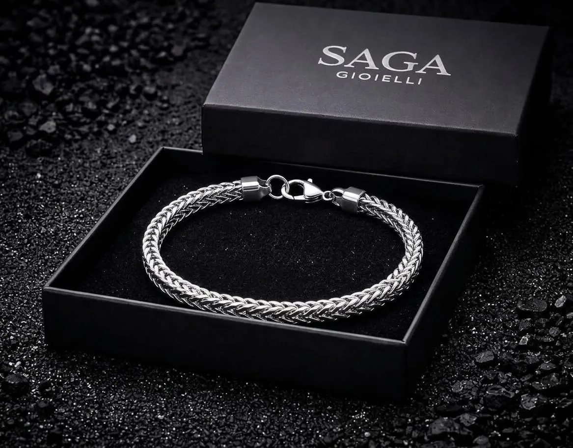 SAGA GIOIELLI Bracciale Uomo Catena in Acciaio Inox - immagine 5