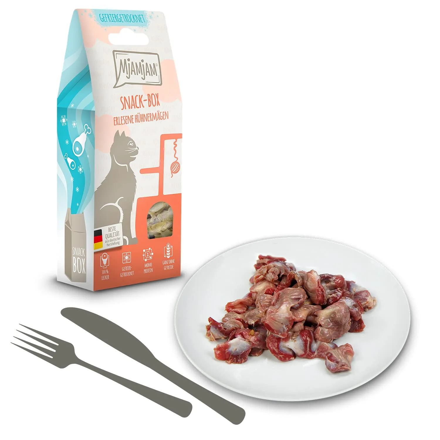 MjAMjAM Snackbox per Gatti, Stomaci di Pollo, 35 g - immagine 2