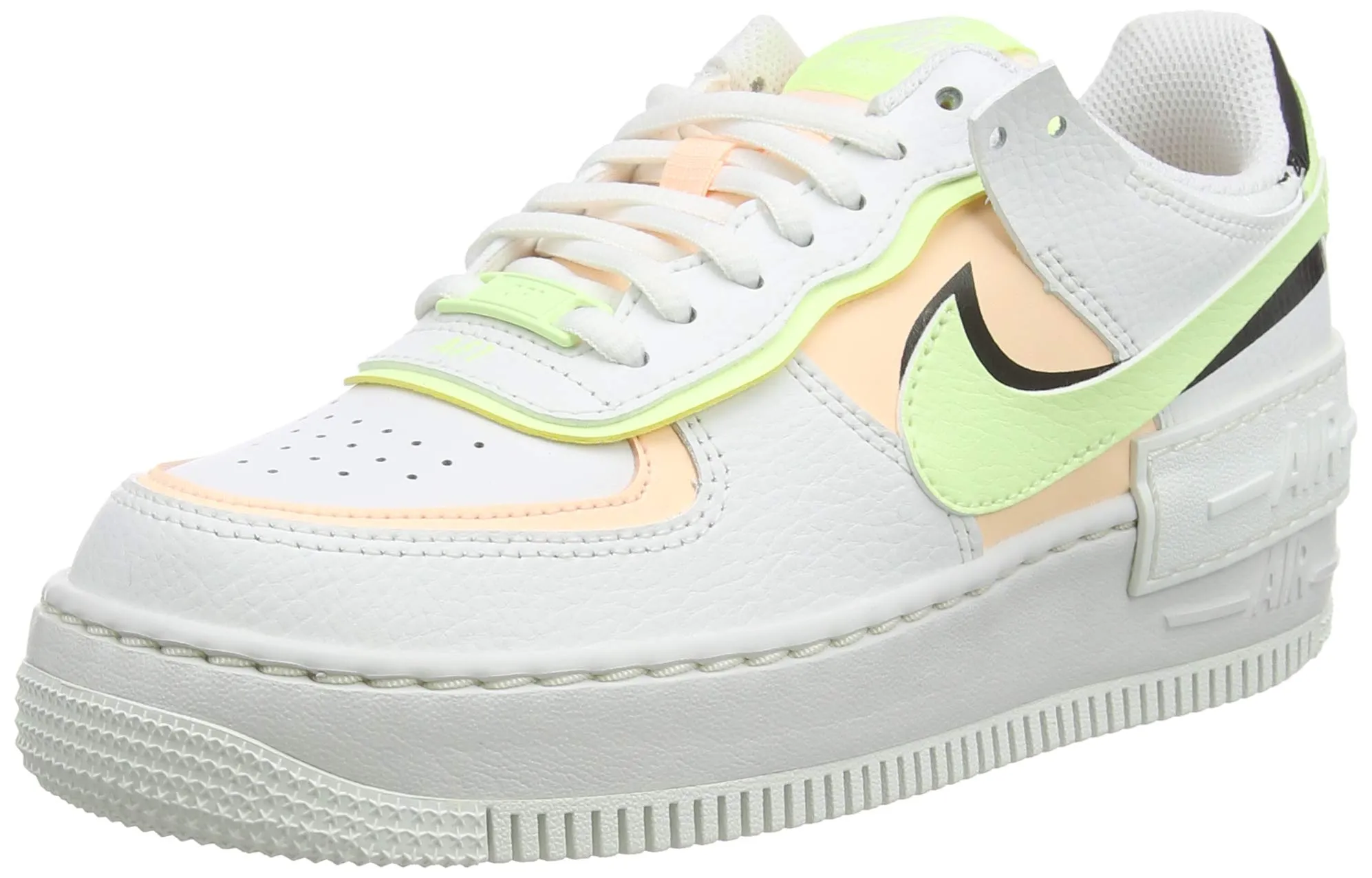 Nike AF1 Shadow, Summit White Crimson Tint Black Barely Volt Summit White, 35.5 EU - immagine 1