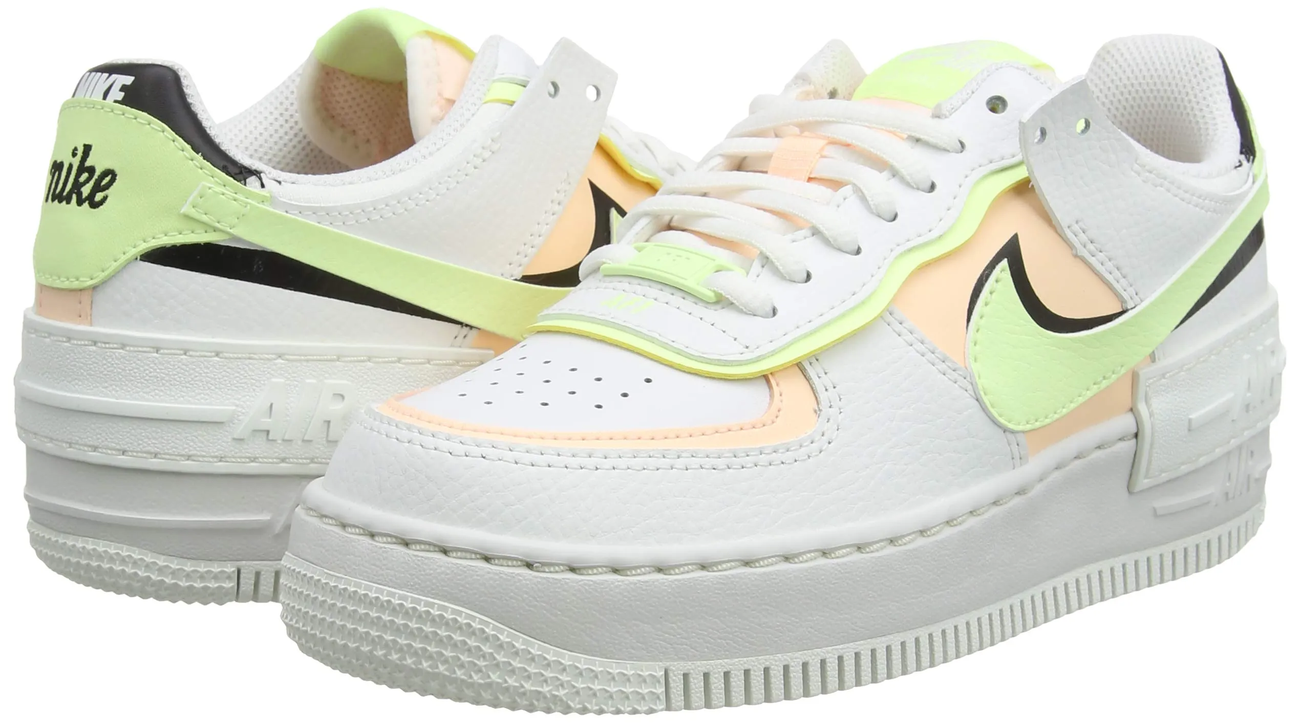 Nike AF1 Shadow, Summit White Crimson Tint Black Barely Volt Summit White, 35.5 EU - immagine 5