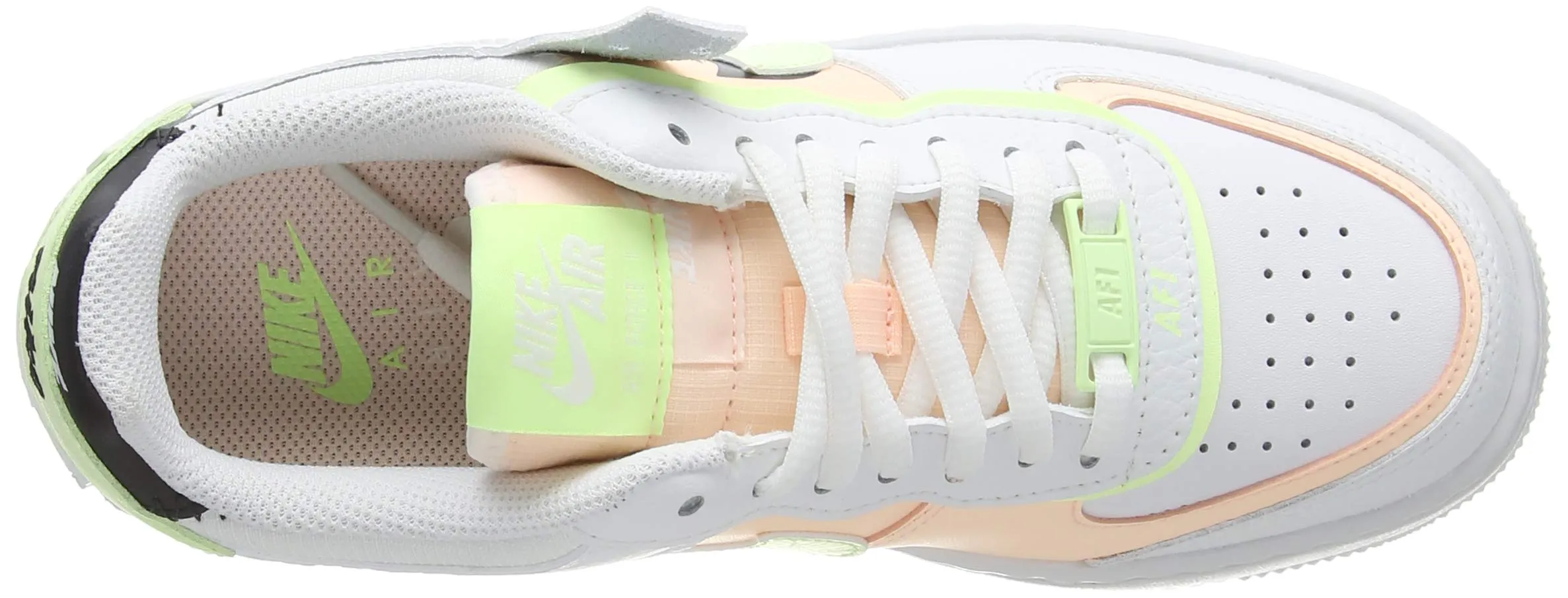 Nike AF1 Shadow, Summit White Crimson Tint Black Barely Volt Summit White, 35.5 EU - immagine 7