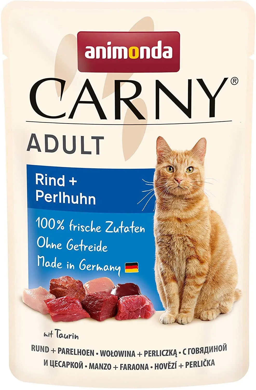 animonda Carny Adult Cibo Umido per Gatti, Manzo + Faraona, 12 x 85 g - immagine 1