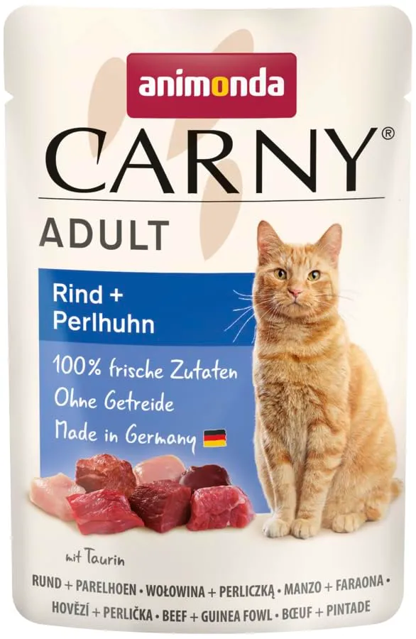 animonda Carny Adult Cibo Umido per Gatti, Manzo + Faraona, 12 x 85 g - immagine 2