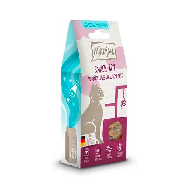 MjAMjAM Snack per Gatti Filetto di Struzzo, 40 g - immagine 1