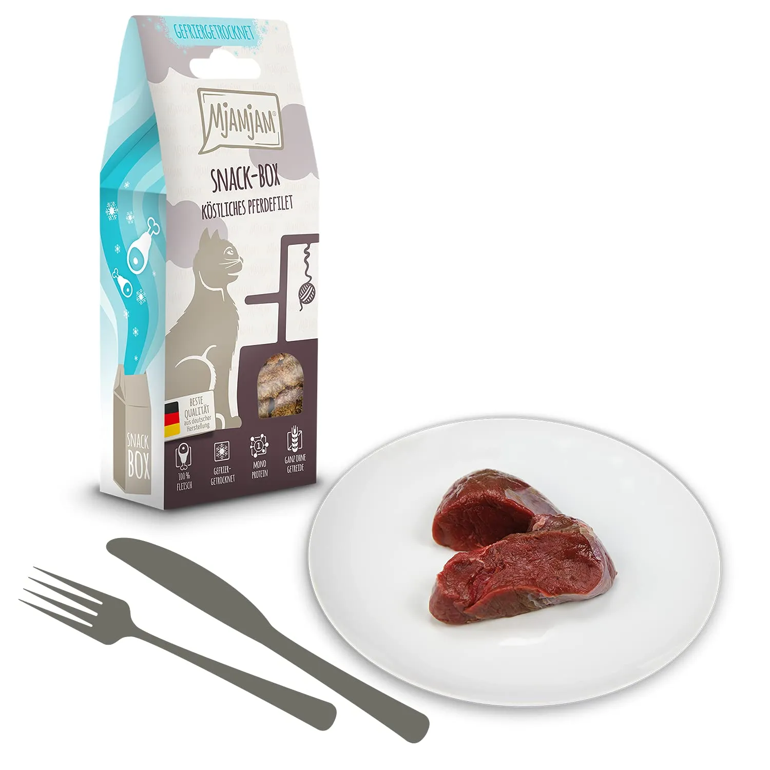 MjAMjAM Snackbox per Gatti, Filetto di Cavallo, 40 g - immagine 2