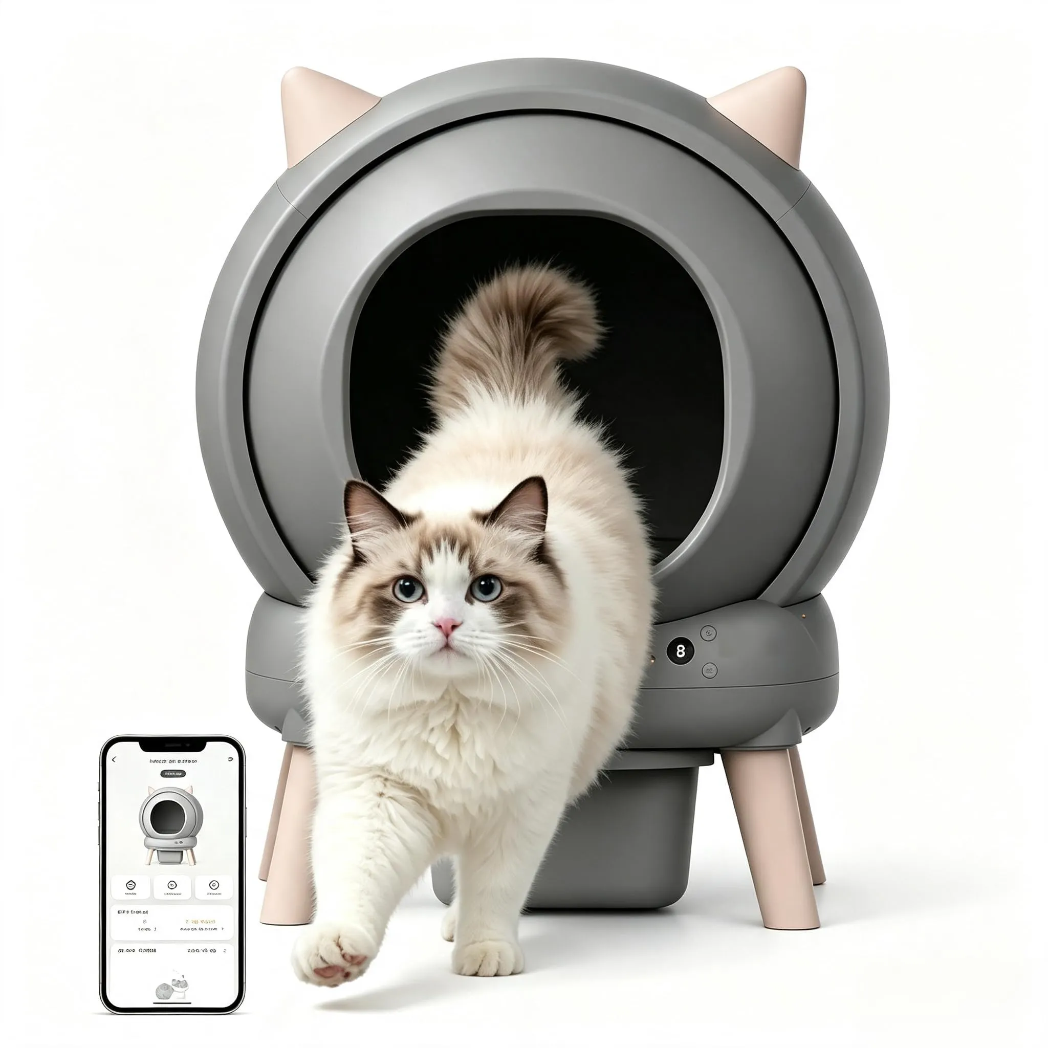 SEERFashion Lettiera Gatto Autopulente con App, Automatica, Capacità 73L, Triplo Sensore di Sicurezza, Modello XXL - immagine 1