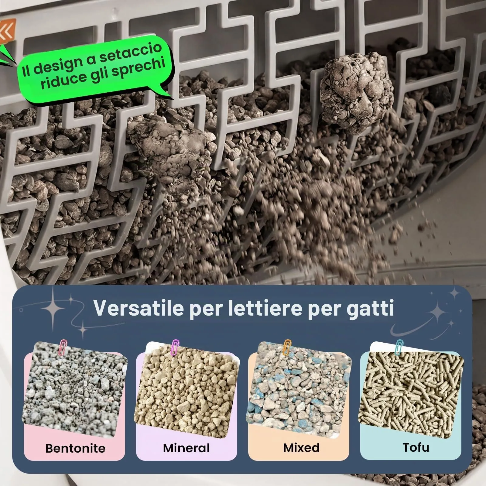 SEERFashion Lettiera Gatto Autopulente con App, Automatica, Capacità 73L, Triplo Sensore di Sicurezza, Modello XXL - immagine 2