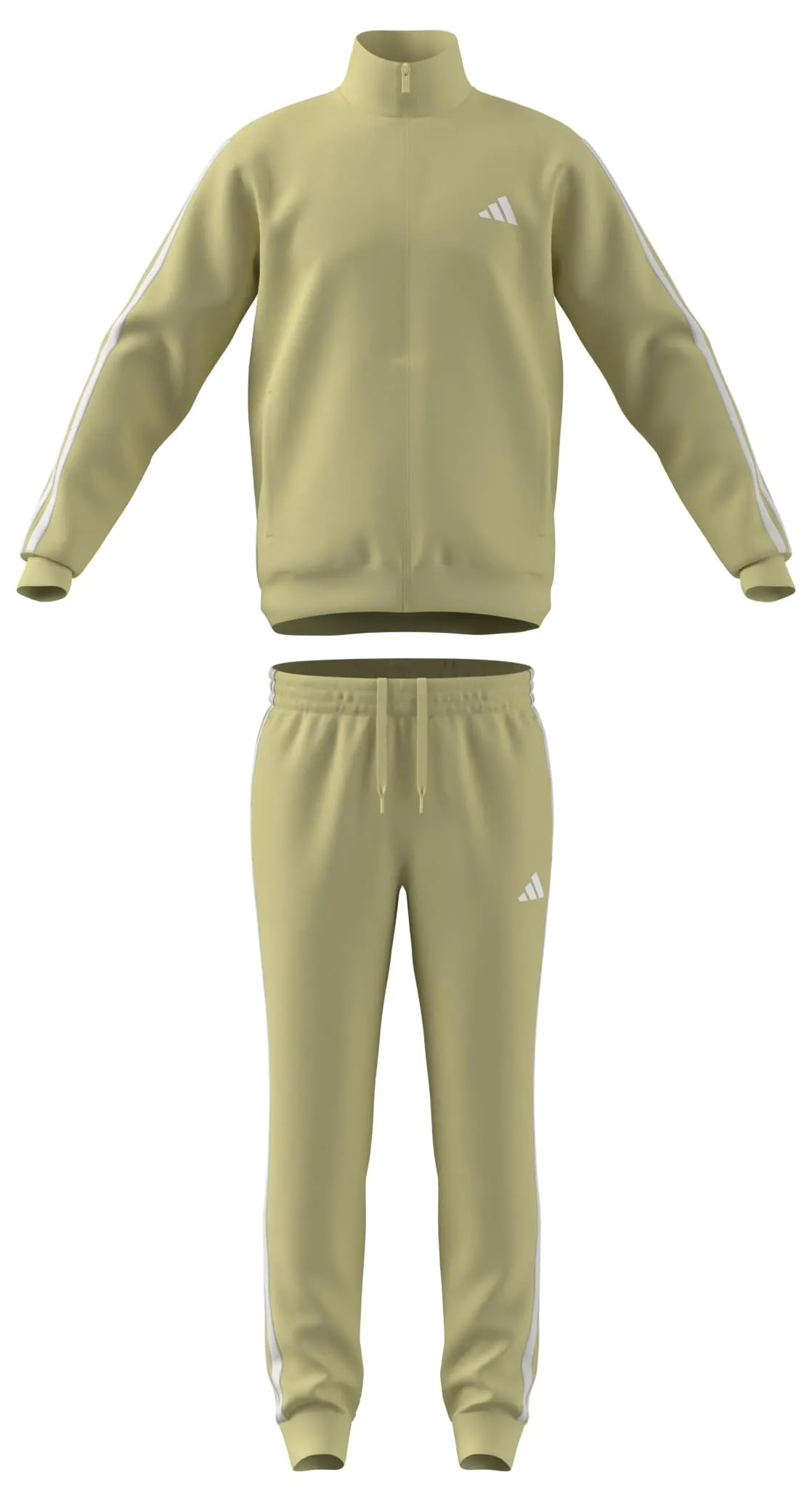 adidas Sportswear Basic 3 Stripes Tricot Tracksuit, Powder Yellow, M - immagine 1