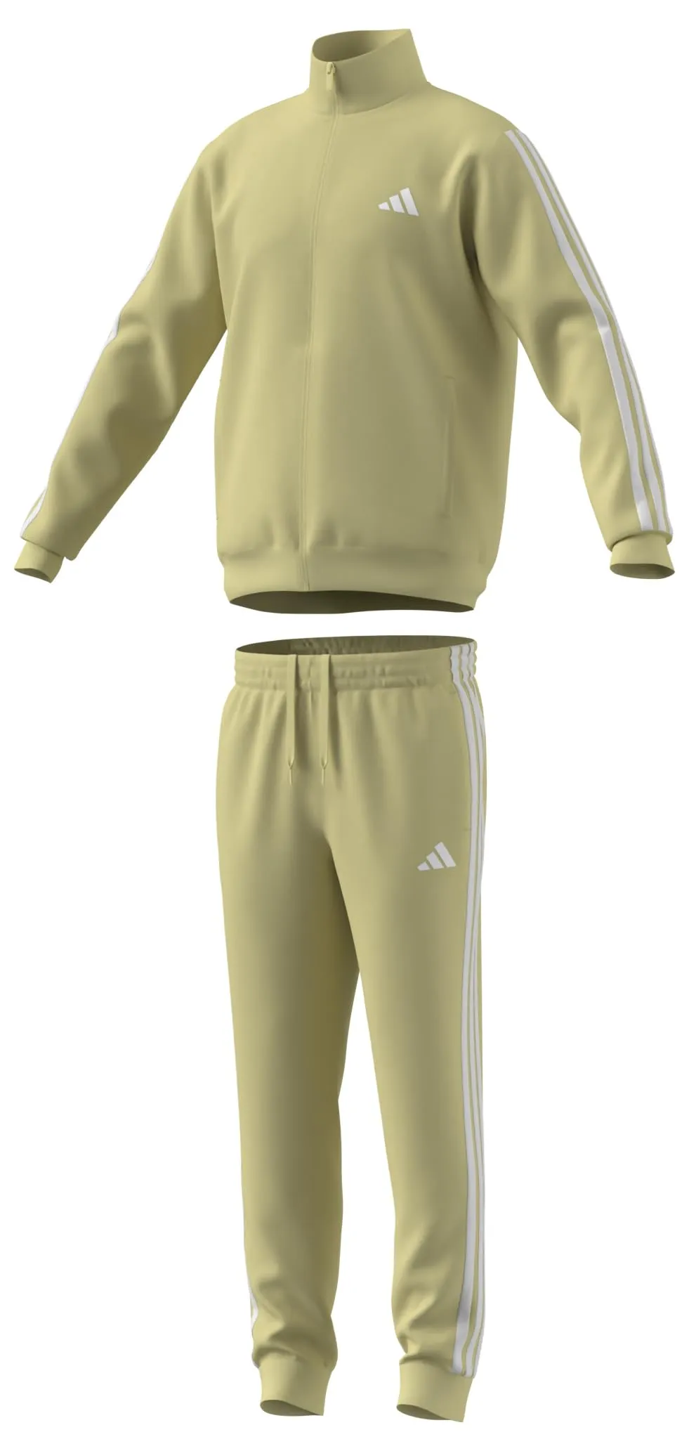 adidas Sportswear Basic 3 Stripes Tricot Tracksuit, Powder Yellow, M - immagine 3