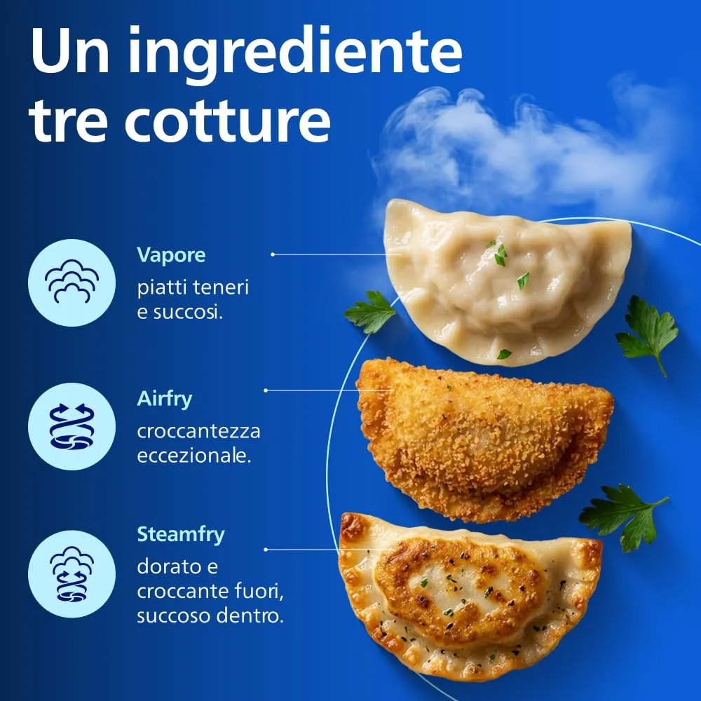 Philips Airfryer 5000 Friggitrice ad aria Cestello Flexi 9.5L Vapore NA565 - immagine 9