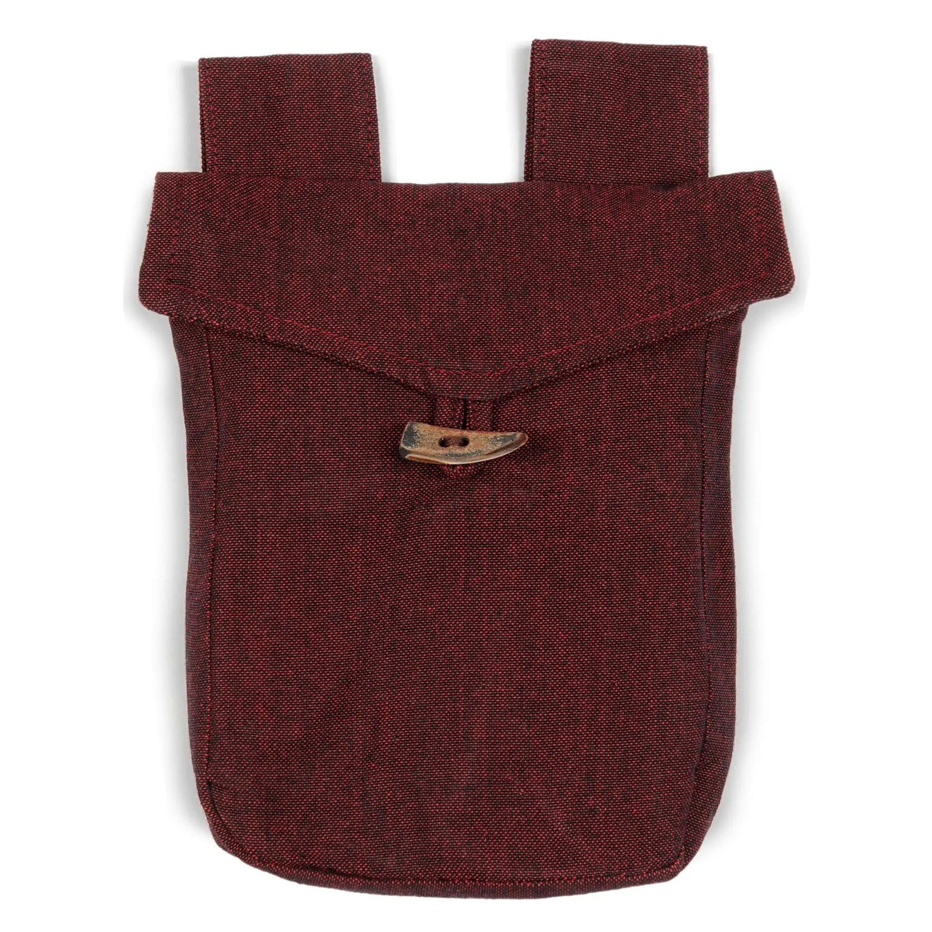 HEMAD Borsa medievale Widia in cotone, rosso scuro, taglia unica - immagine 1