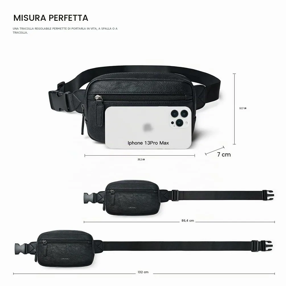 LATMAP Marsupio Donna in Pelle PU, Borsa a Tracolla e Cintura Piccola - immagine 4