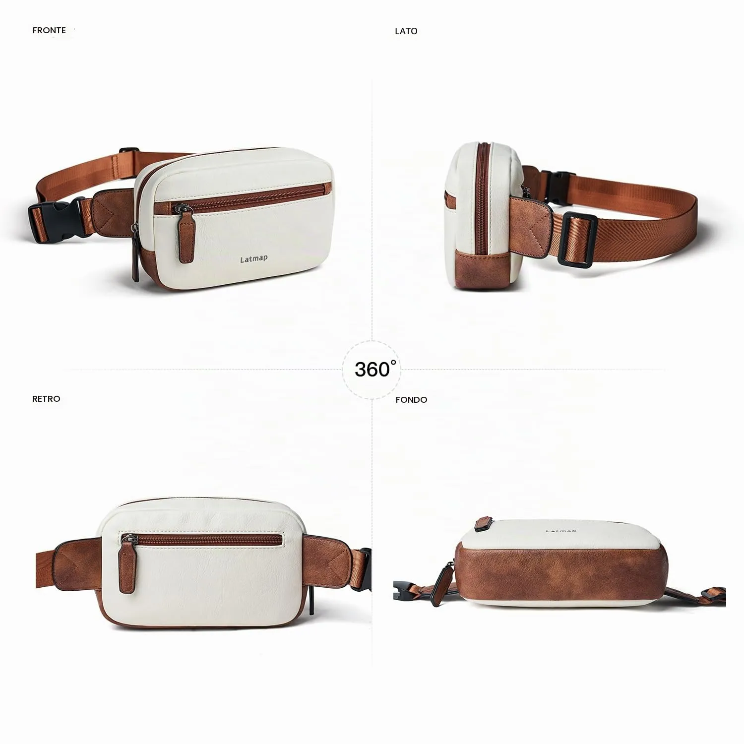LATMAP Marsupio Donna in Pelle PU, Borsa a Tracolla e Sling Bag Piccola - immagine 6