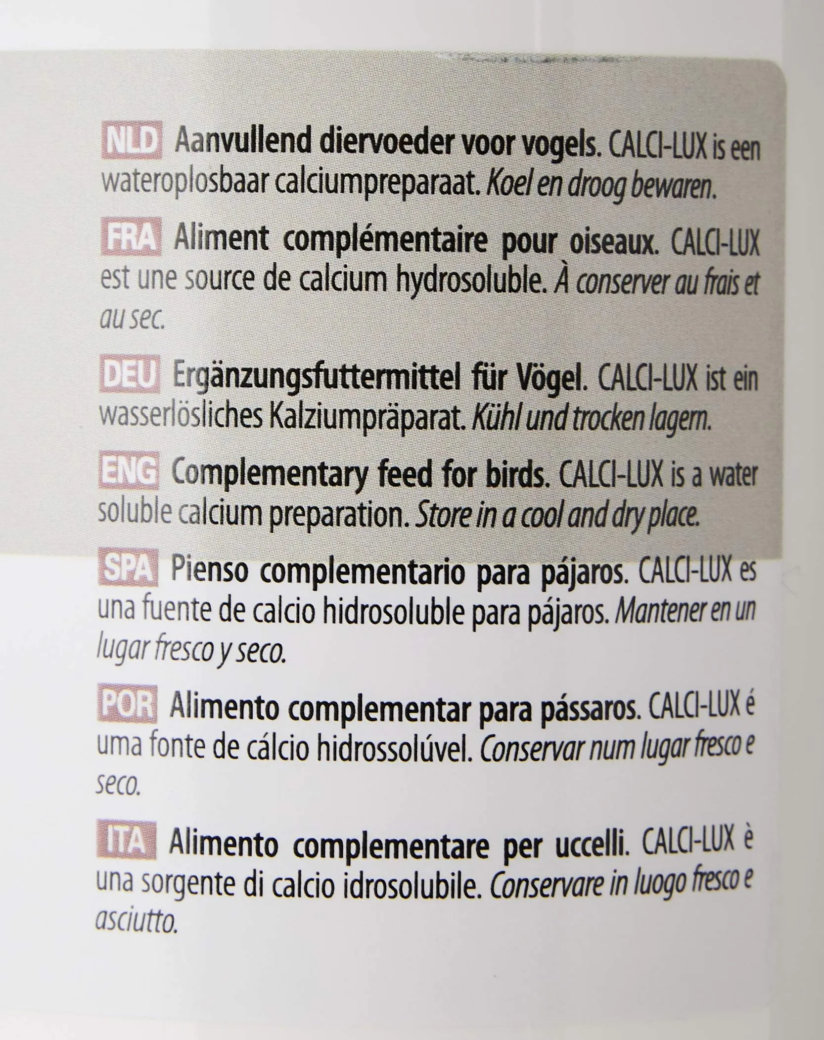 Versele-Laga Oropharma Calci-Lux Calcio in polvere solubile per uccelli, 150g - immagine 4