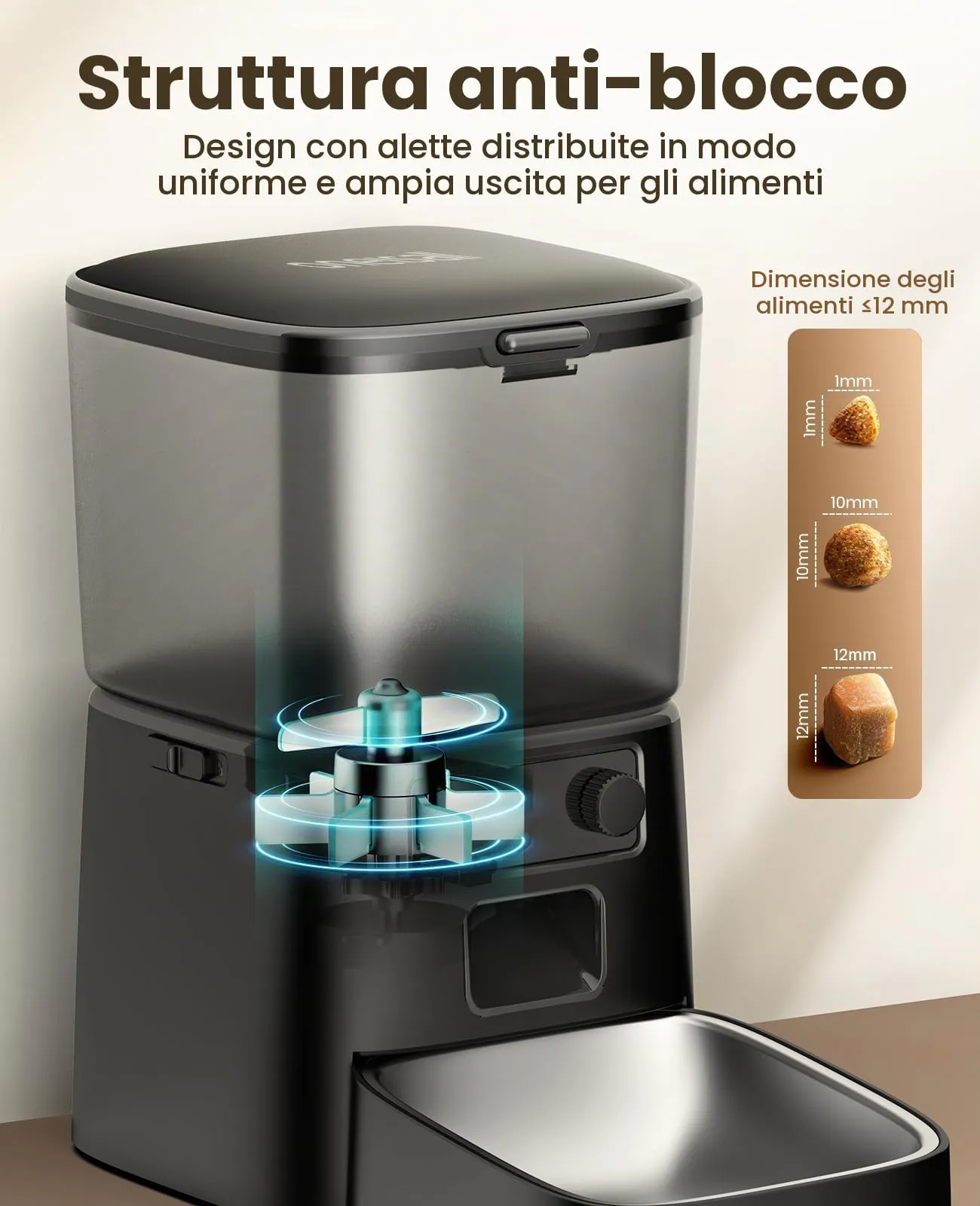 oneisall Alimentatore Automatico per Gatti 3.5L con Controllo APP - immagine 8