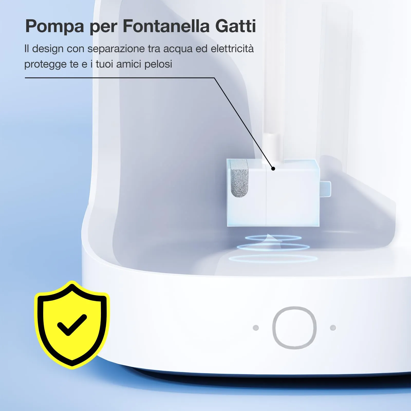 PETGUGU Pompa di Ricambio per Fontanella per Gatti PF1, PF1L, Wireless e Ultra Silenziosa - immagine 2