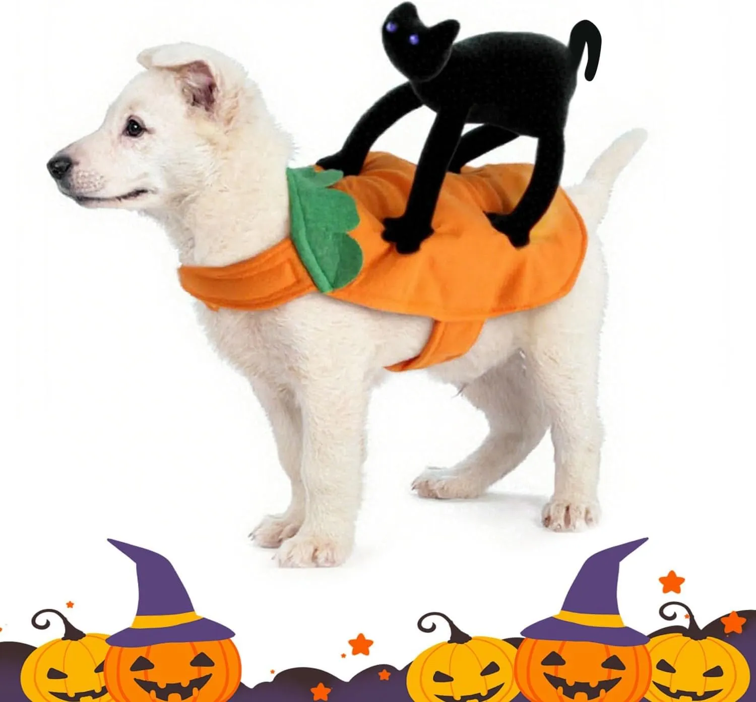 Yesmoyhe Costume di Halloween per Cani e Gatti con Gatto Nero, Taglia M - immagine 1