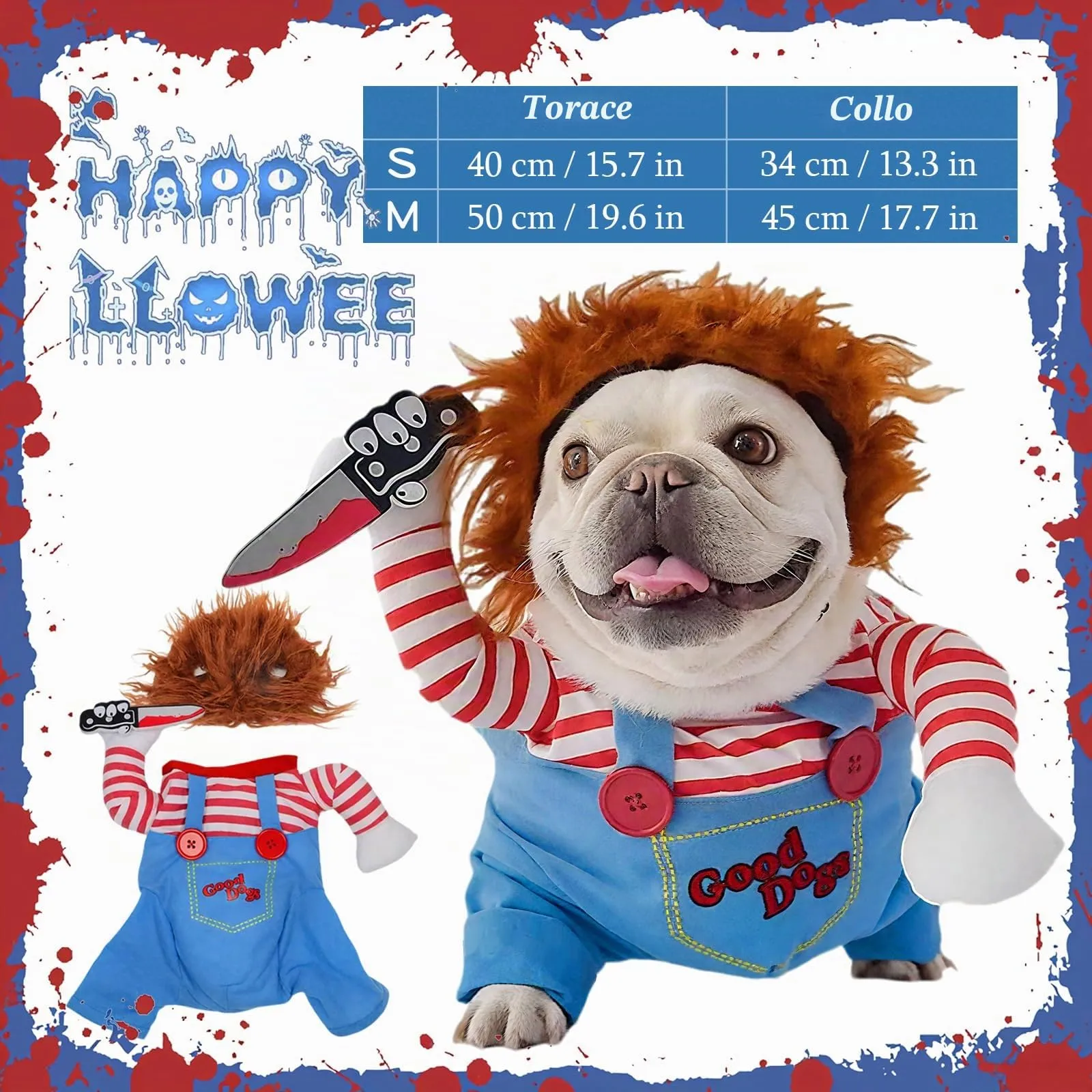 ChAusa Halloween Costume for Dogs, Size S - immagine 2