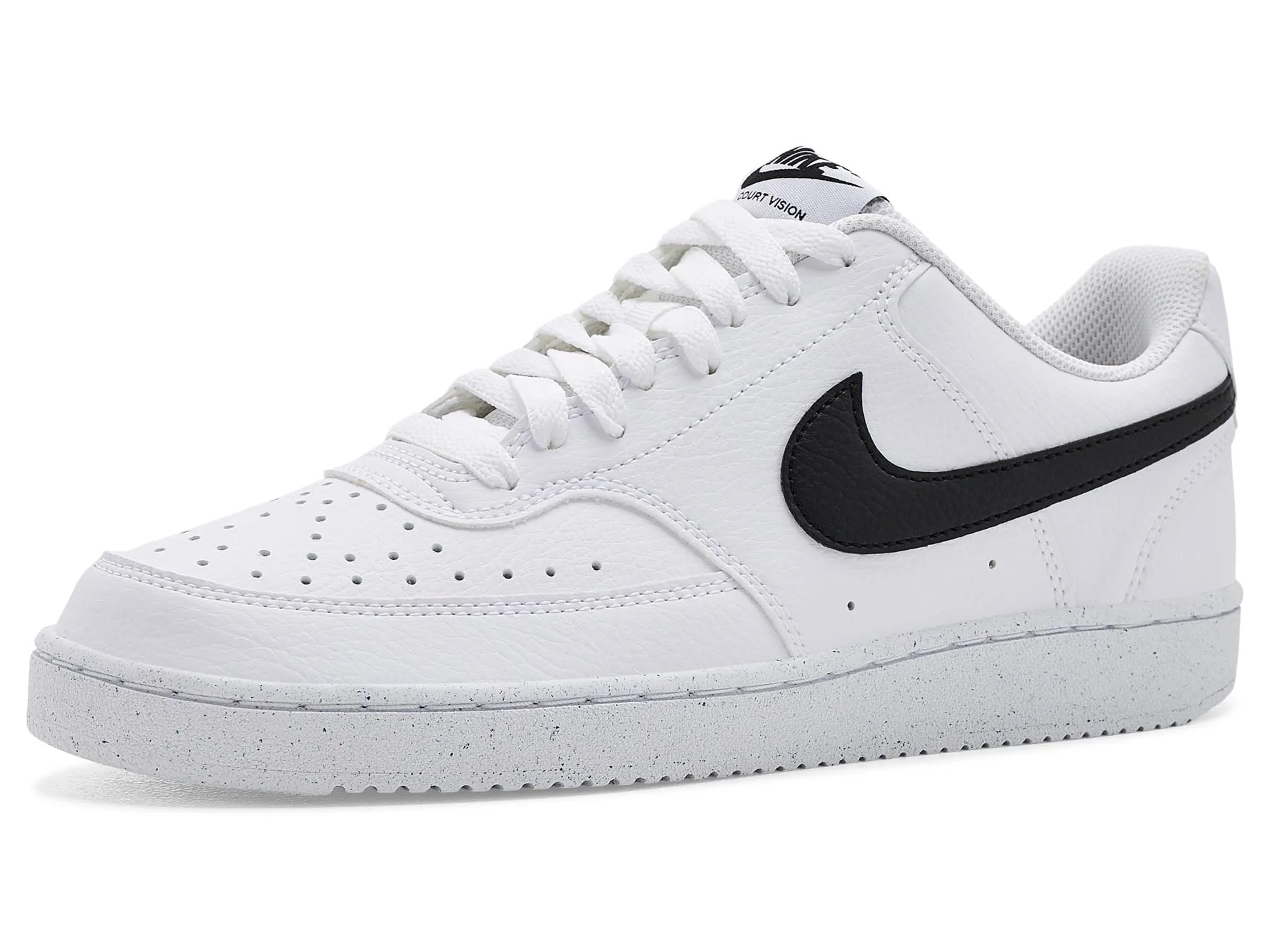 Nike Women's Court Vision Low Next Nature White/Black/White 5 Medium - immagine 1